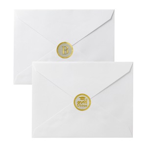 Josten's Envelope Seals Gold Foil O Logo 10 Pack