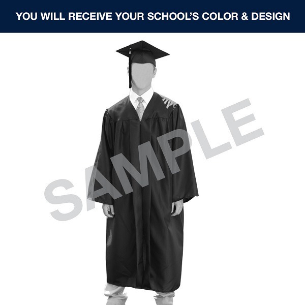 Cap & Gown Unit with Custom School Stole
