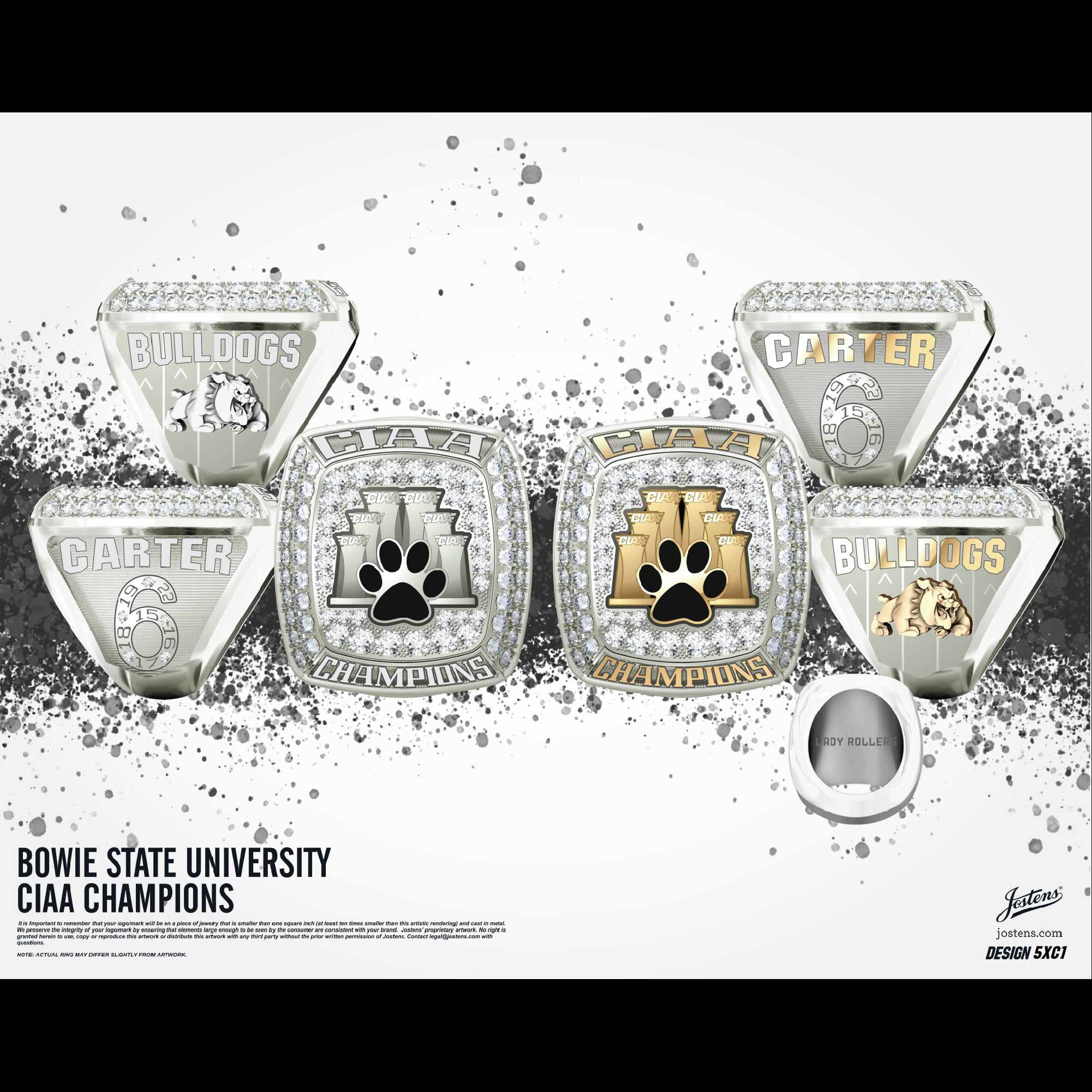 Bowie State University Women's Bowling 2022 CIAA Championship Ring
