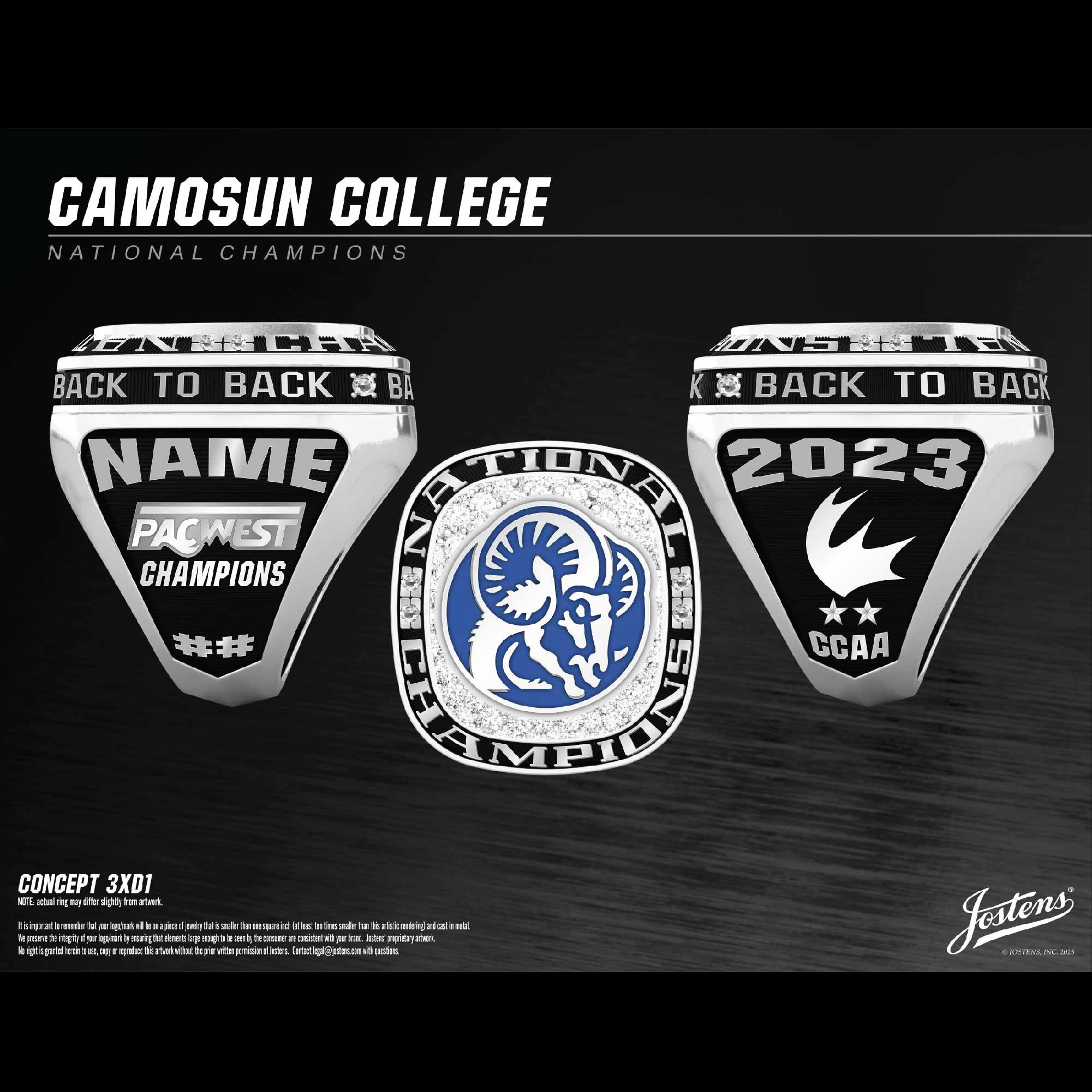 Camosun College Men's Volleyball 2023 National Championship Ring