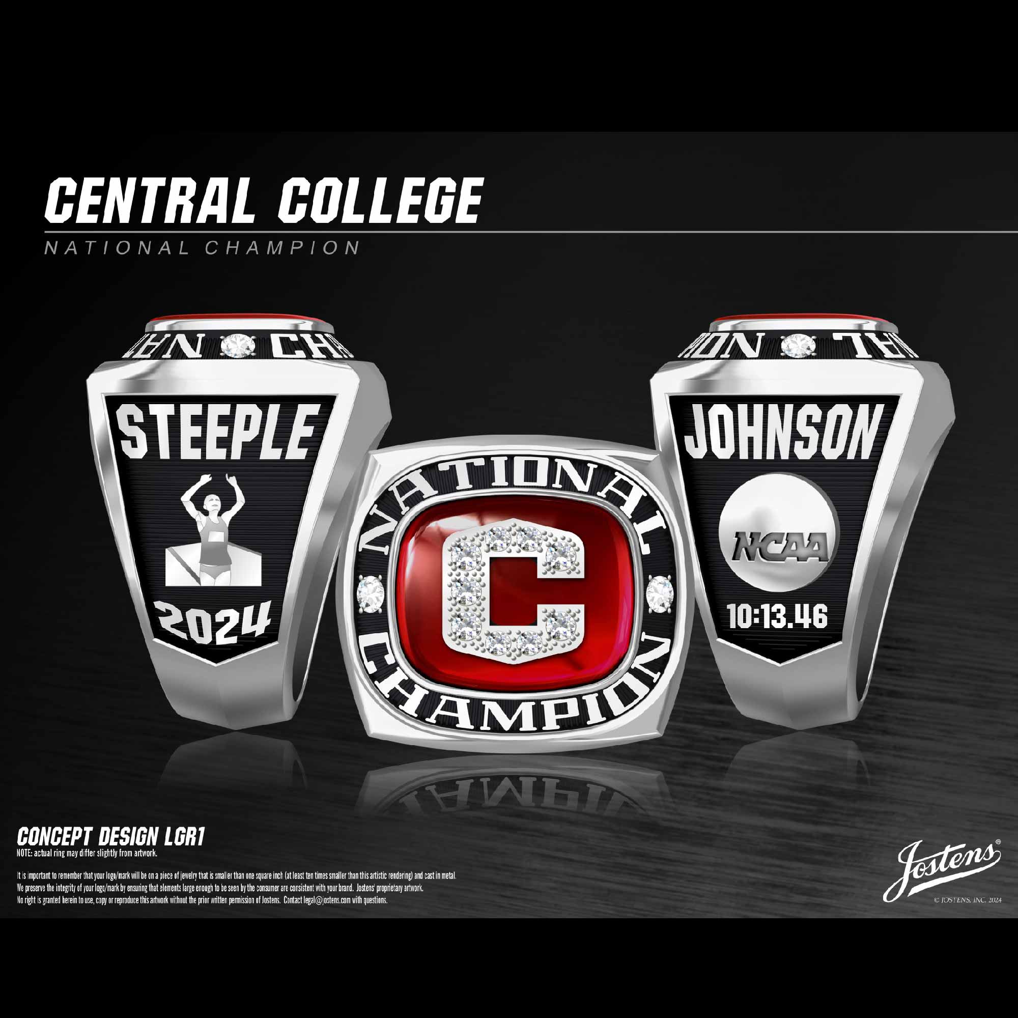 Central College Women's Track & Field 2024 National Championship Ring