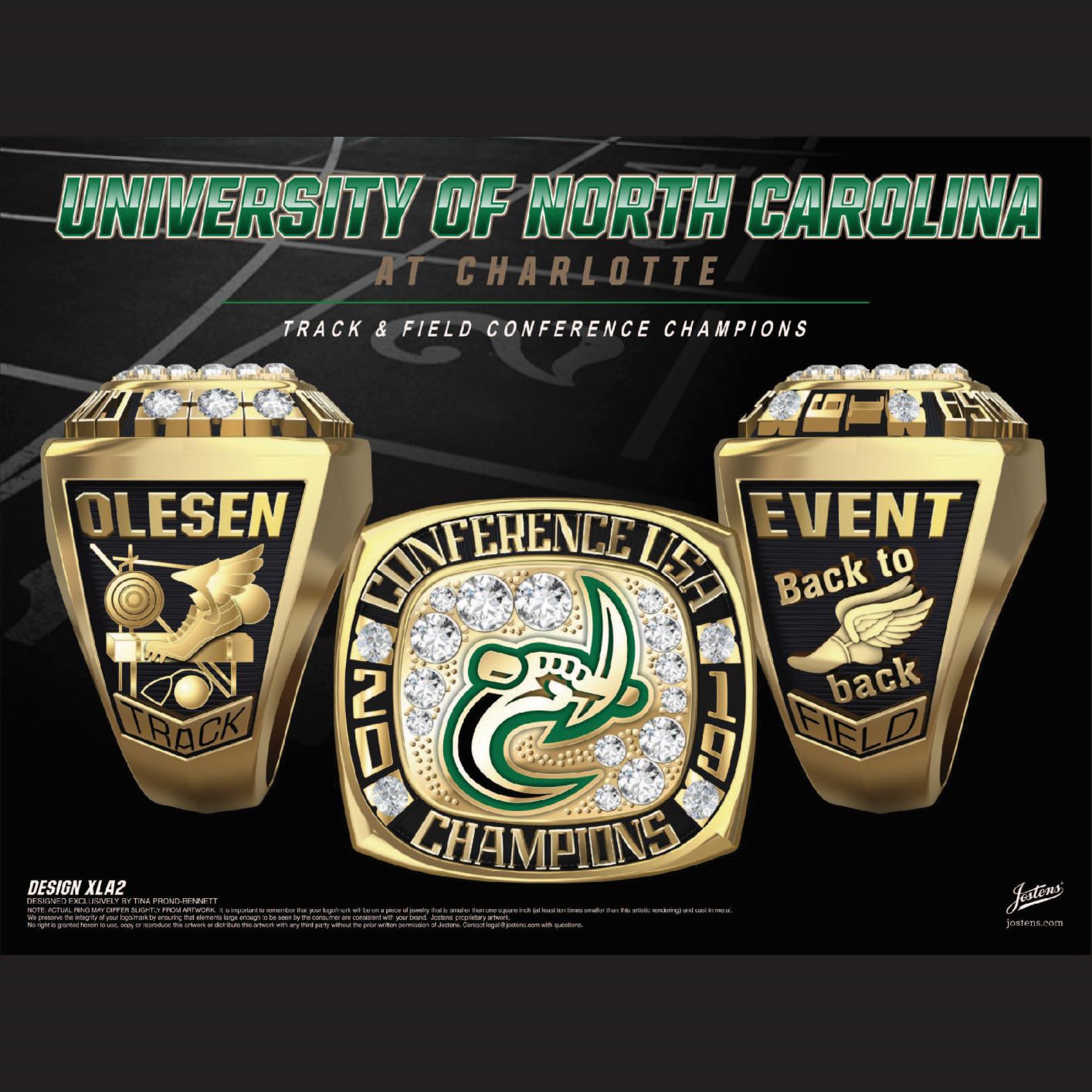 Charlotte Men's Track & Field 2019 Conference Championship Ring