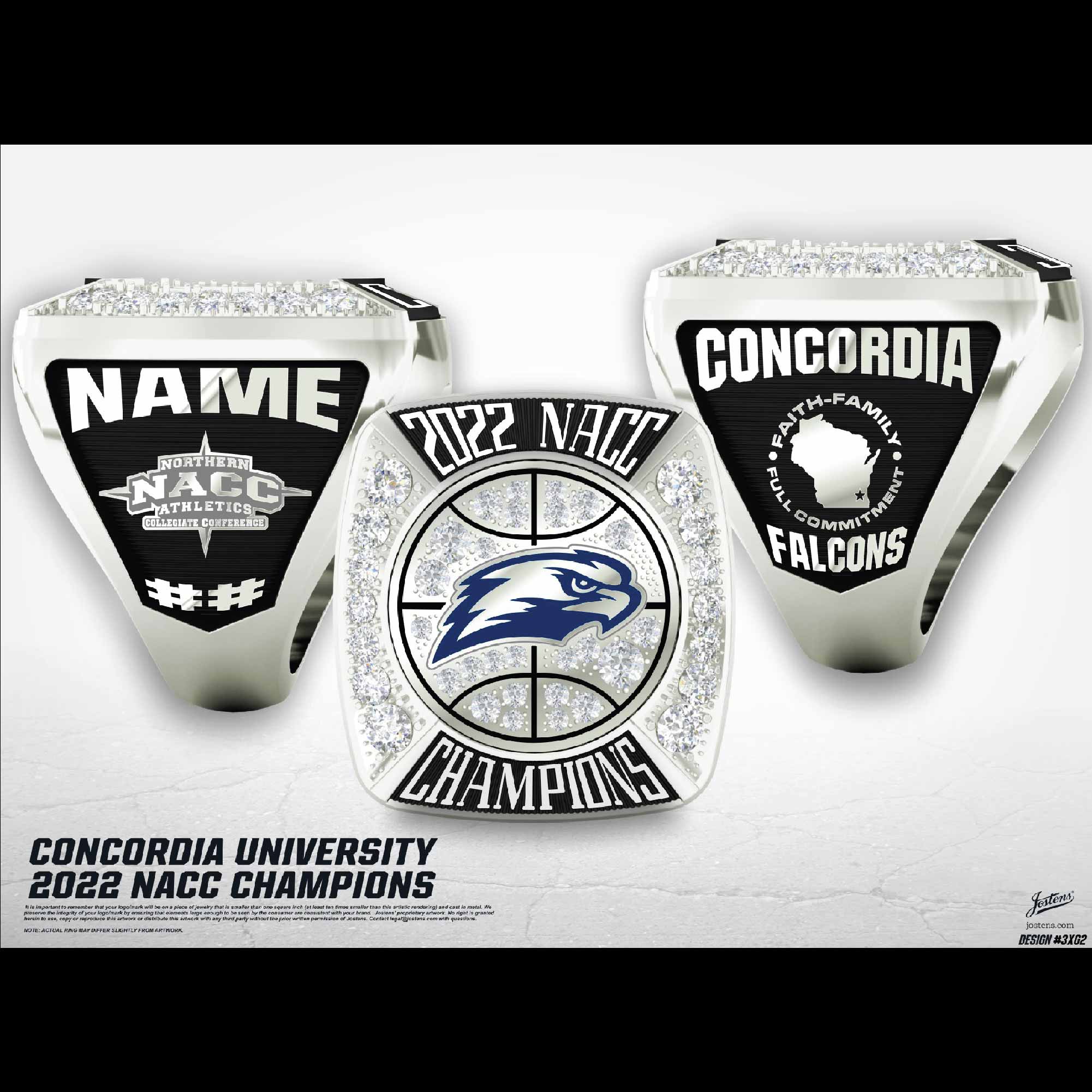 Concordia University Men's Basketball 2022 NACC Championship Ring