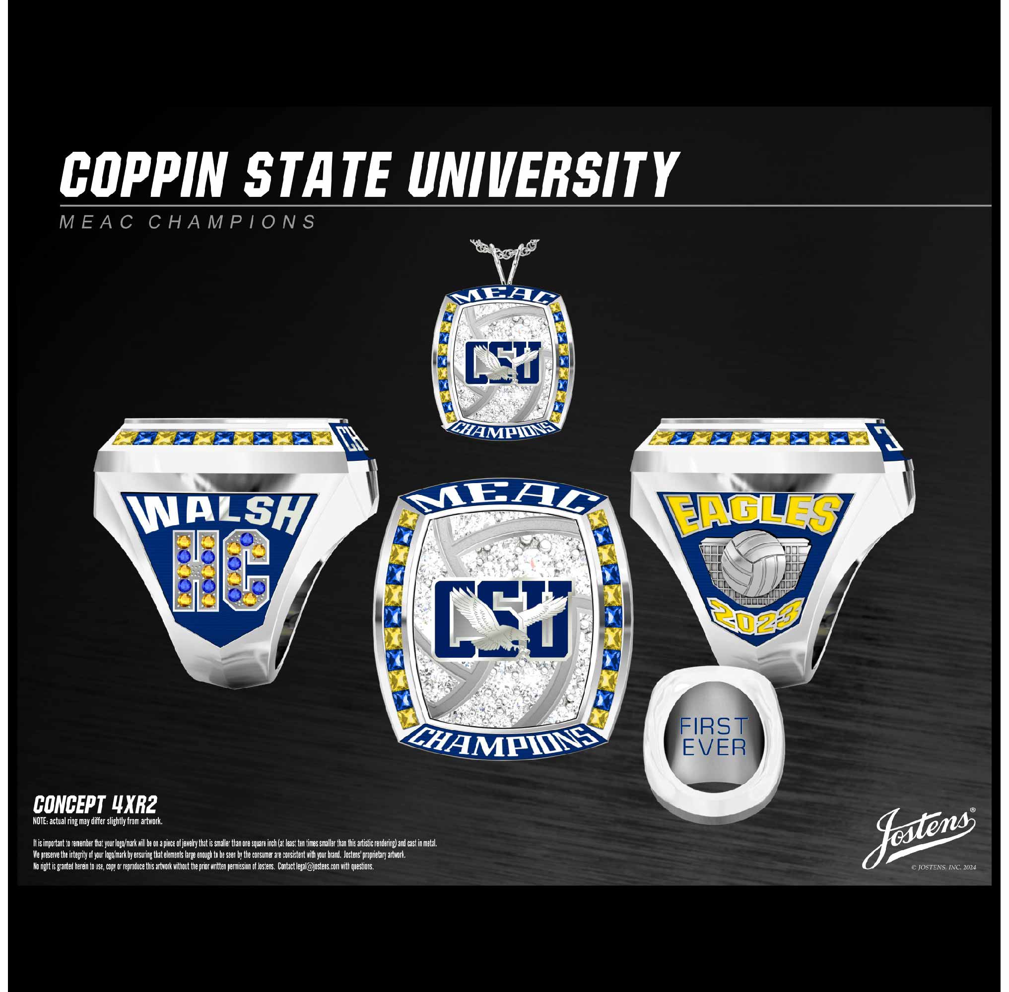 Coppin State University Women's Volleyball 2023 MEAC Championship Ring