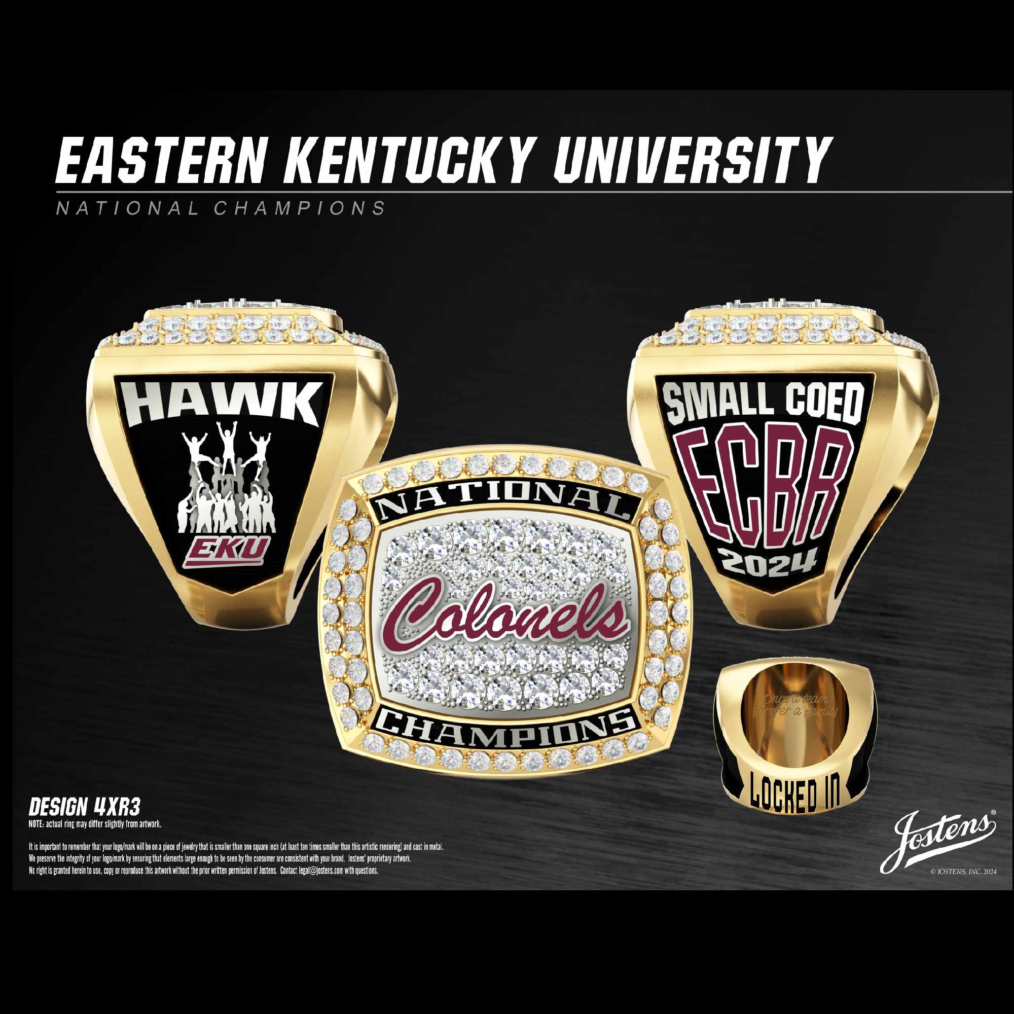 Eastern Kentucky University Women's Cheer 2023 National Championship Ring