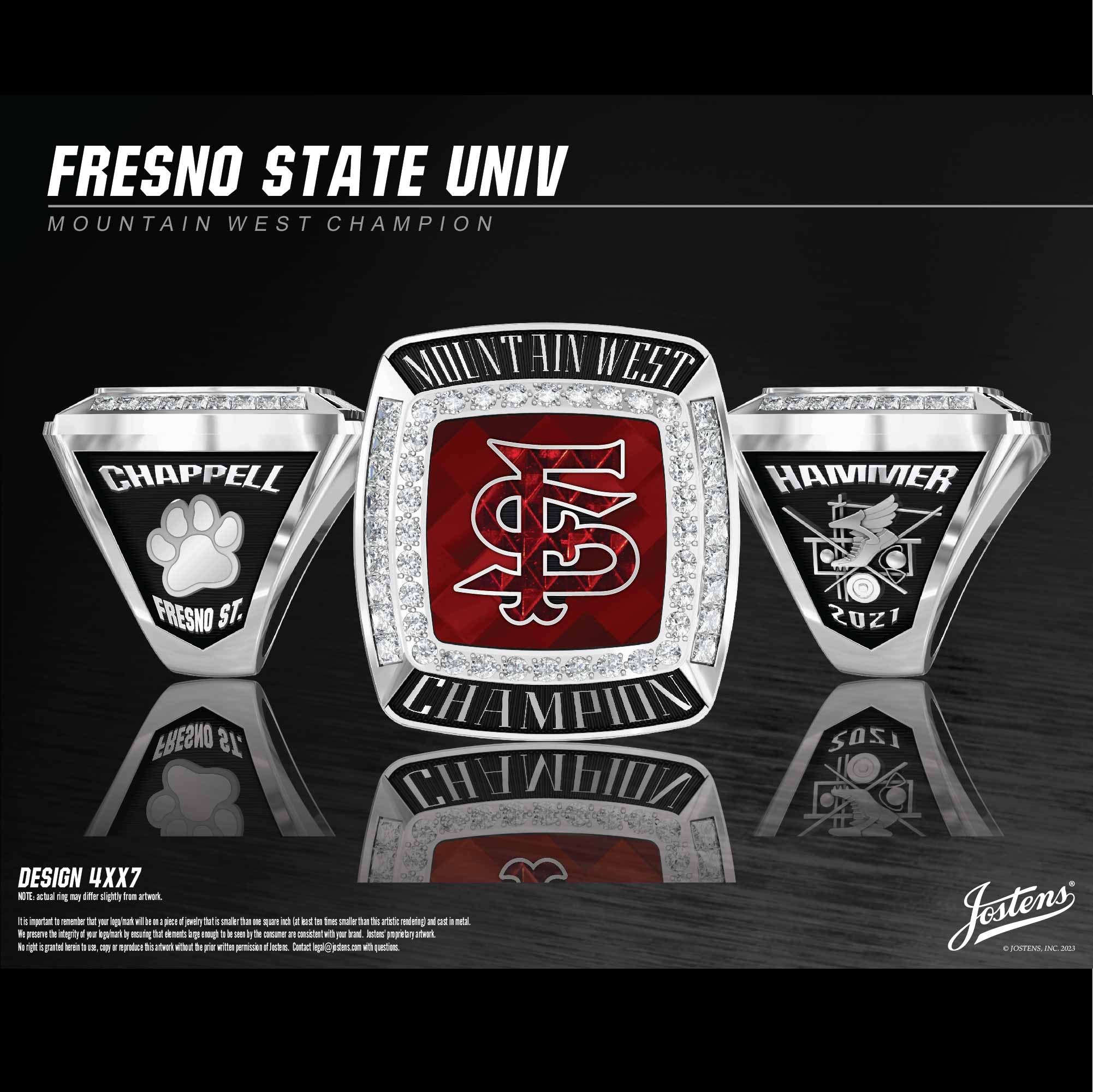 Fresno State University Men's Track & Field 2021 Mountain West Championship Ring