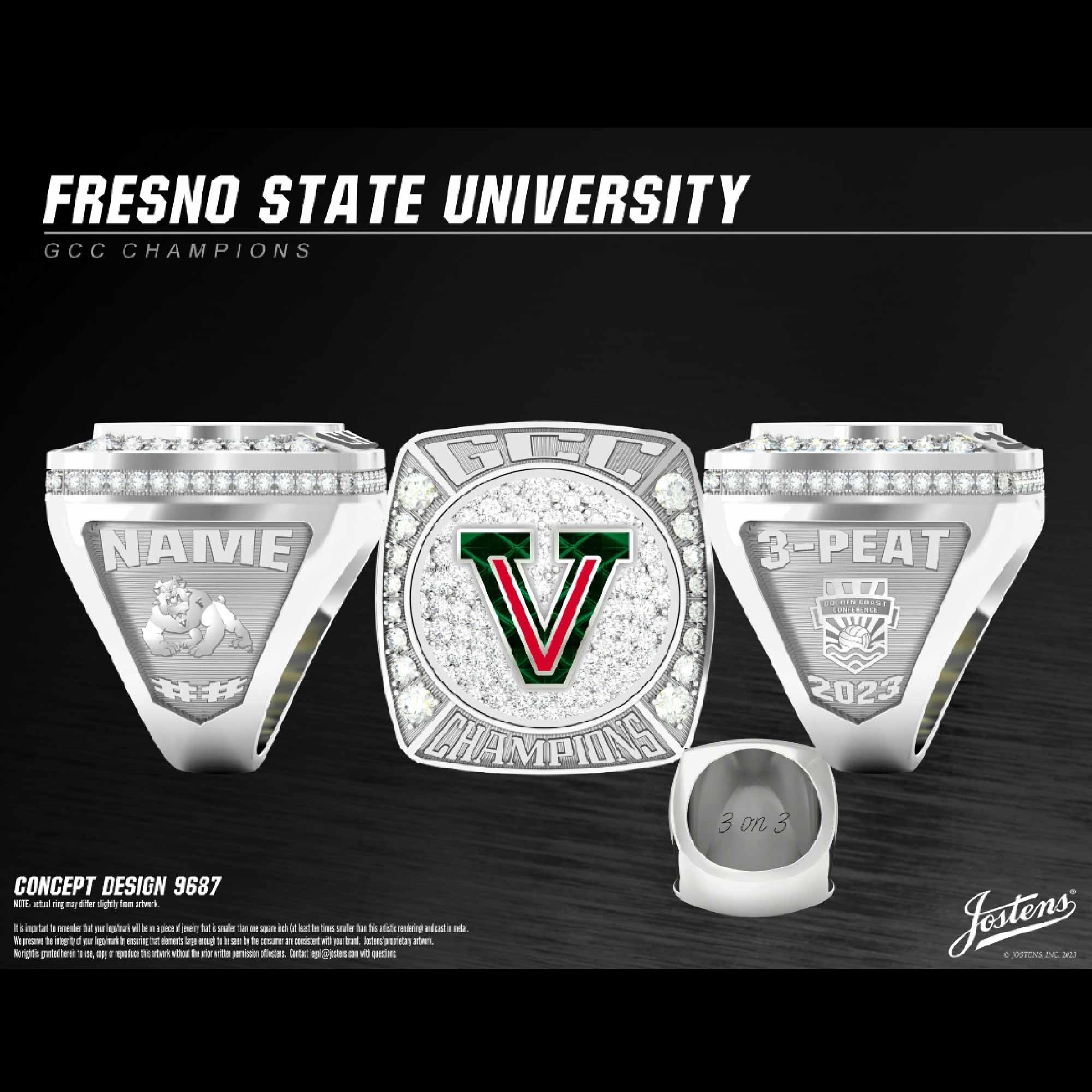 Fresno State University Women's Water Polo 2023 GCC Championship Ring