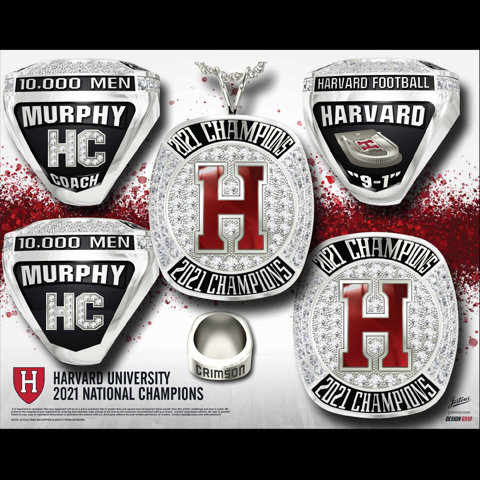 Harvard University Men's Football 2021 National Championship Ring