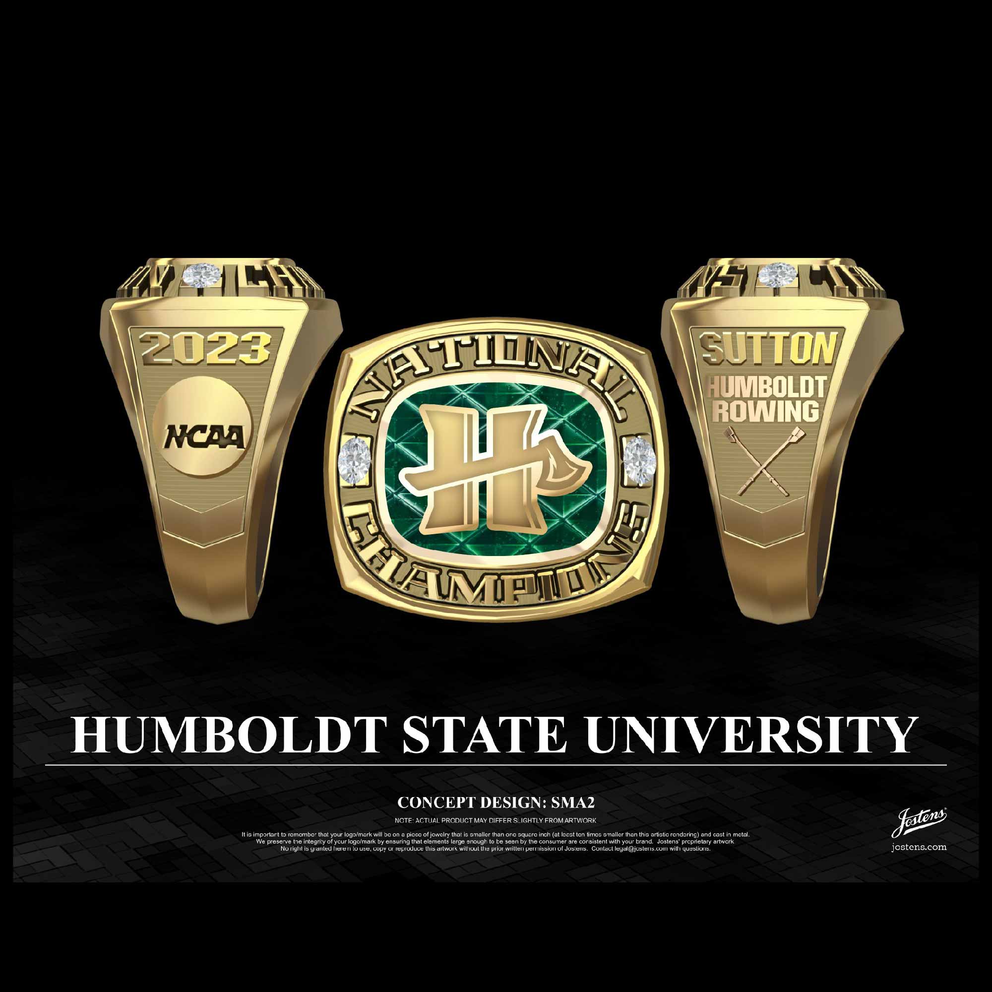 Humboldt State University Women's Rowing 2023 National Championship Ring