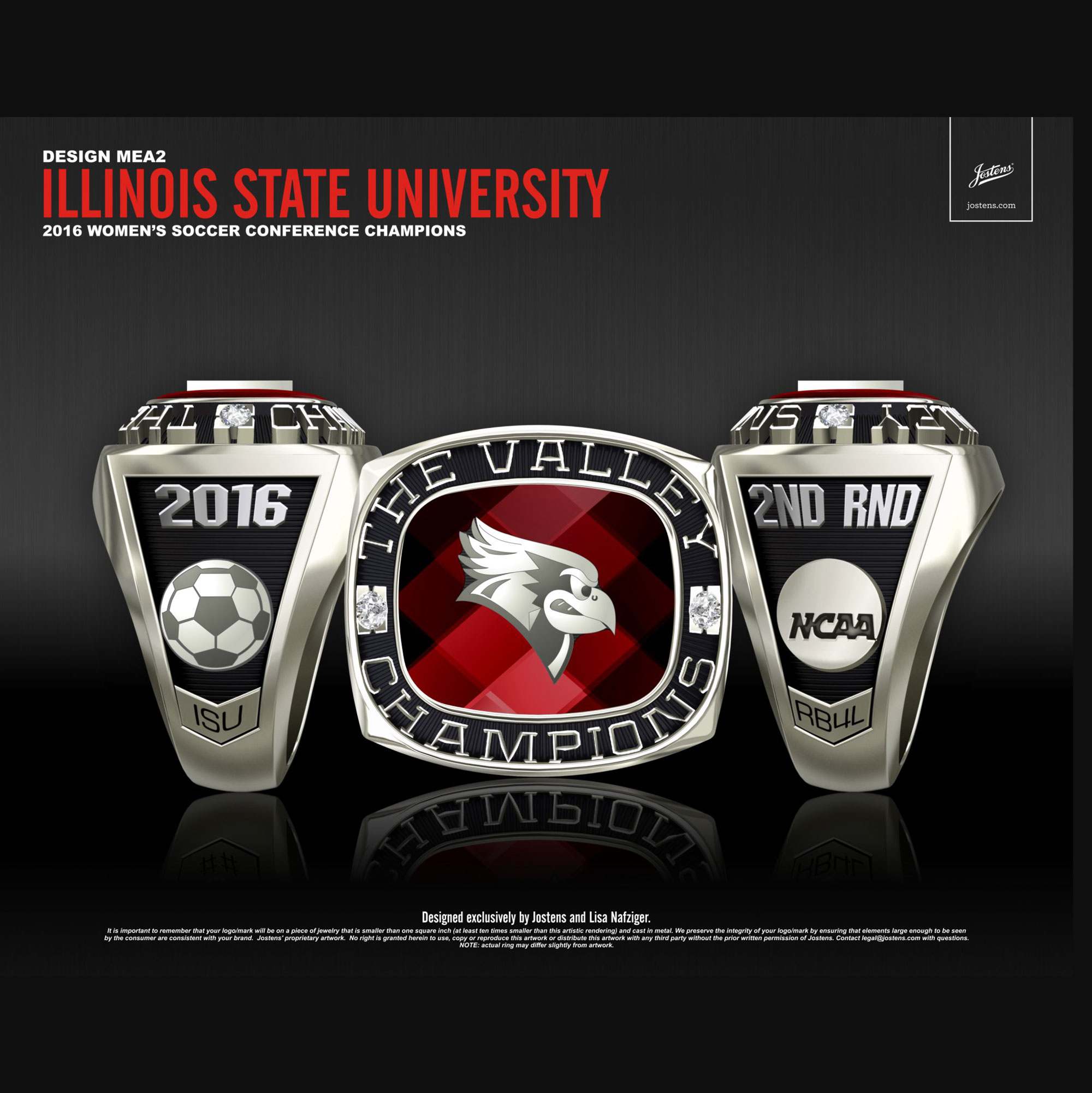 Illinois State University Women's Soccer 2016 Conference Championship Ring
