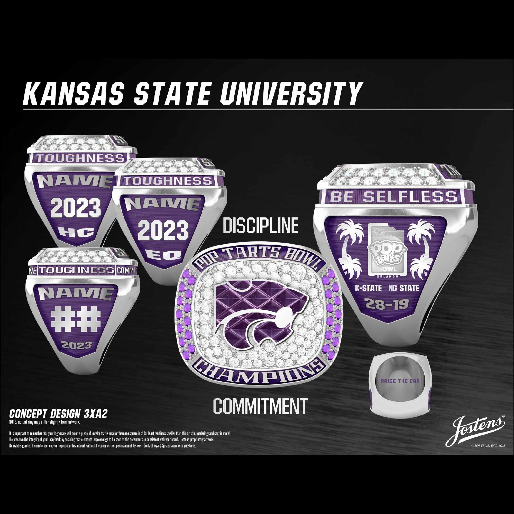 Kansas State University Men's Football 2023 Pop-Tarts Bowl Championship Ring