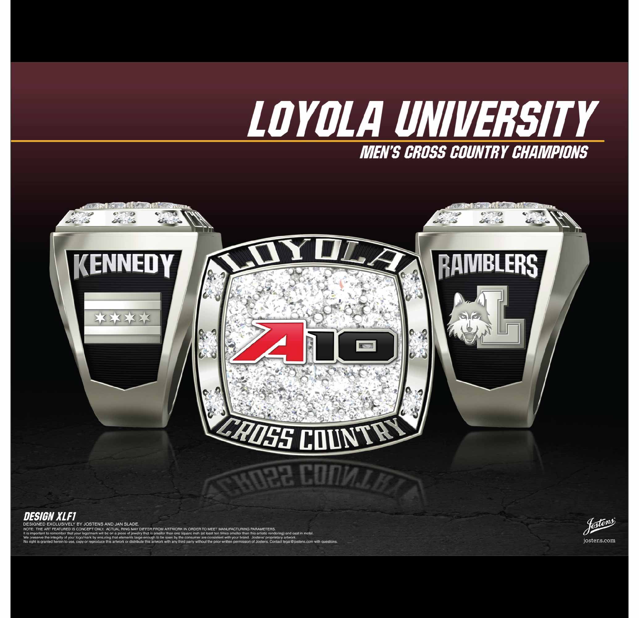 Loyola University Men's Cross Country 2022 Atlantic 10 Championship Ring