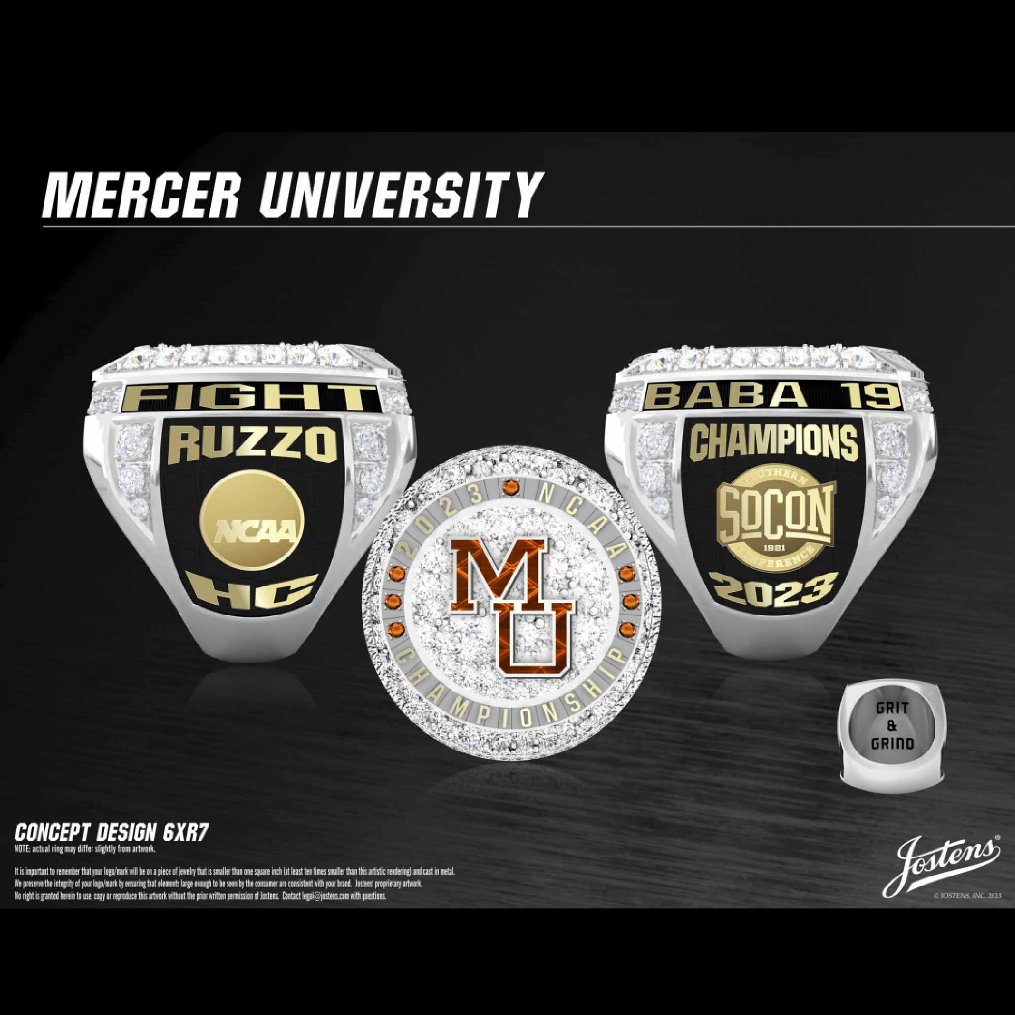 Mercer University Men's Soccer 2023 SoCon Championship Ring