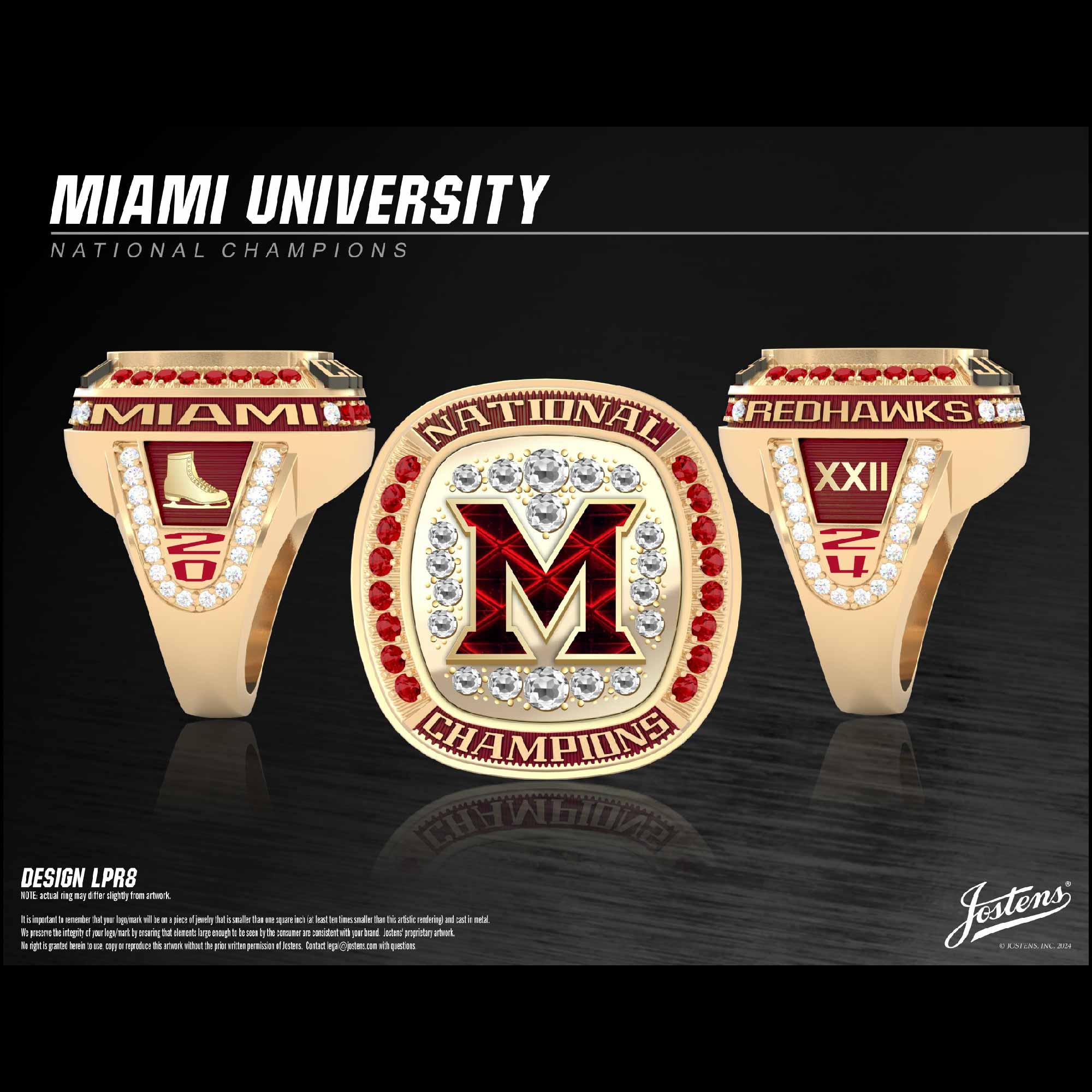 Miami University Women's Synchronised Skating 2024 National Championship Ring