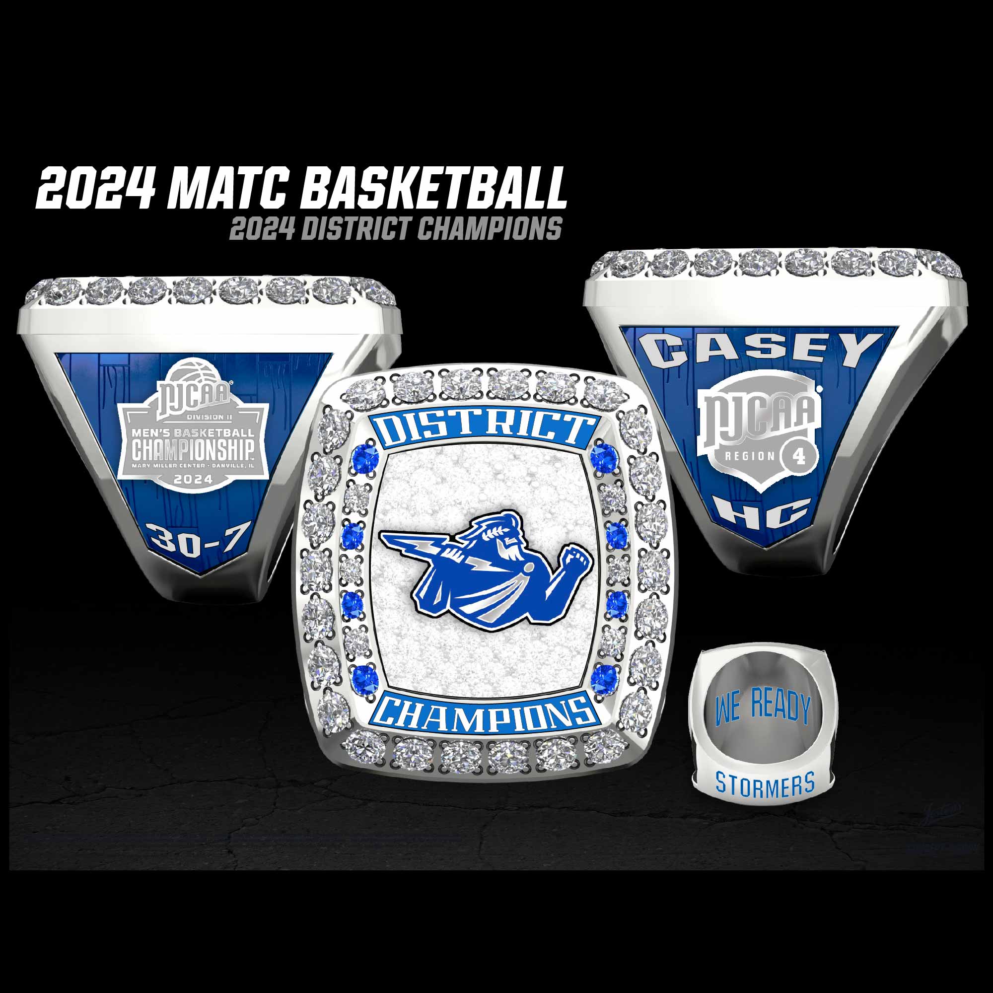 Milwaukee Area Technical College Men's Basketball 2024 District Championship Ring