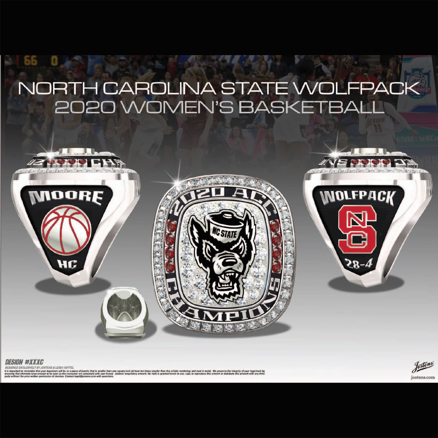 North Carolina State University Women's Basketball 2020 ACC Championship Ring