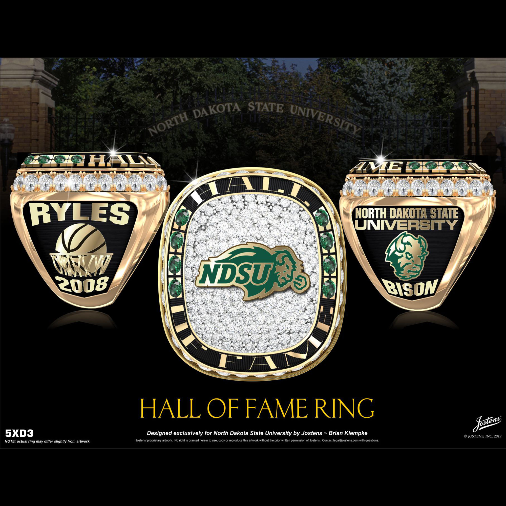 North Dakota State University Hall of Fame Championship Ring