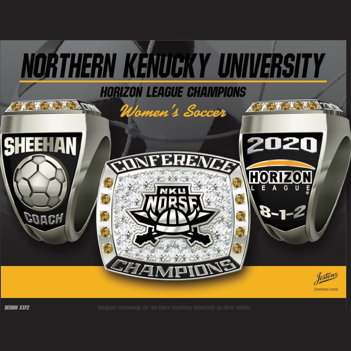 Northern Kentucky University Women's Soccer 2020 Horizon League Championship Ring