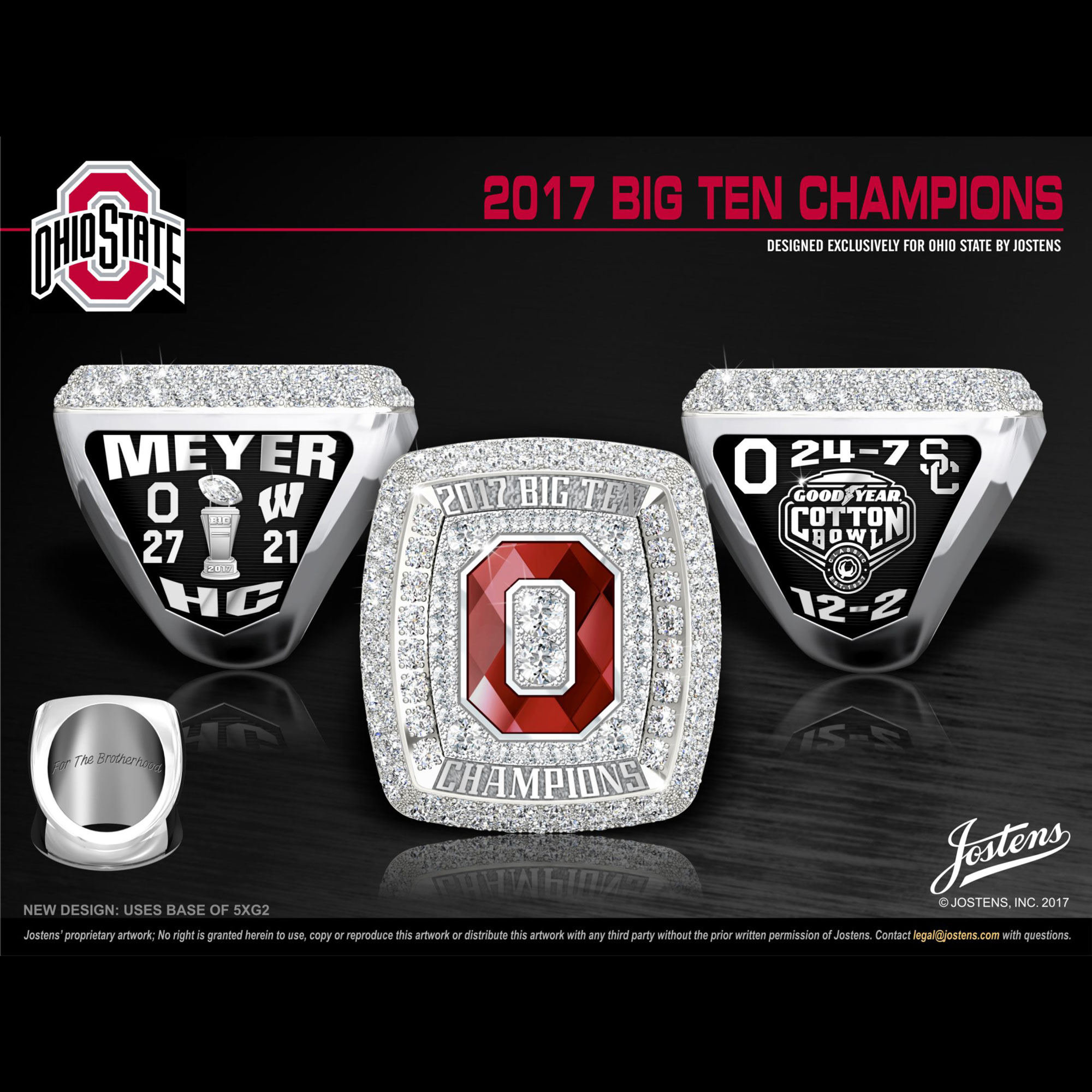 Ohio State University Men's Football 2017 Big Ten Championship Ring