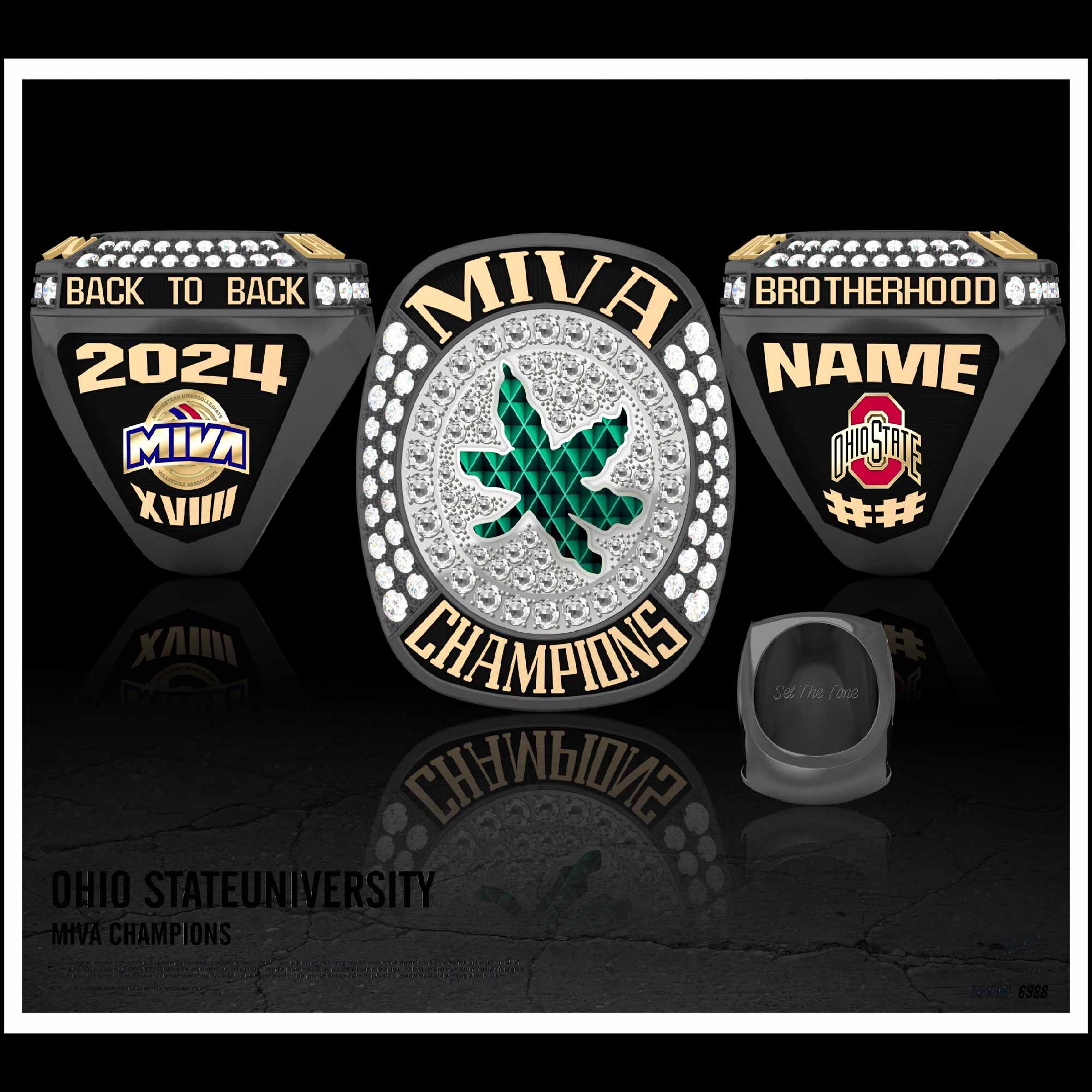 Ohio State University Men's Volleyball 2024 MIVA Championship Ring