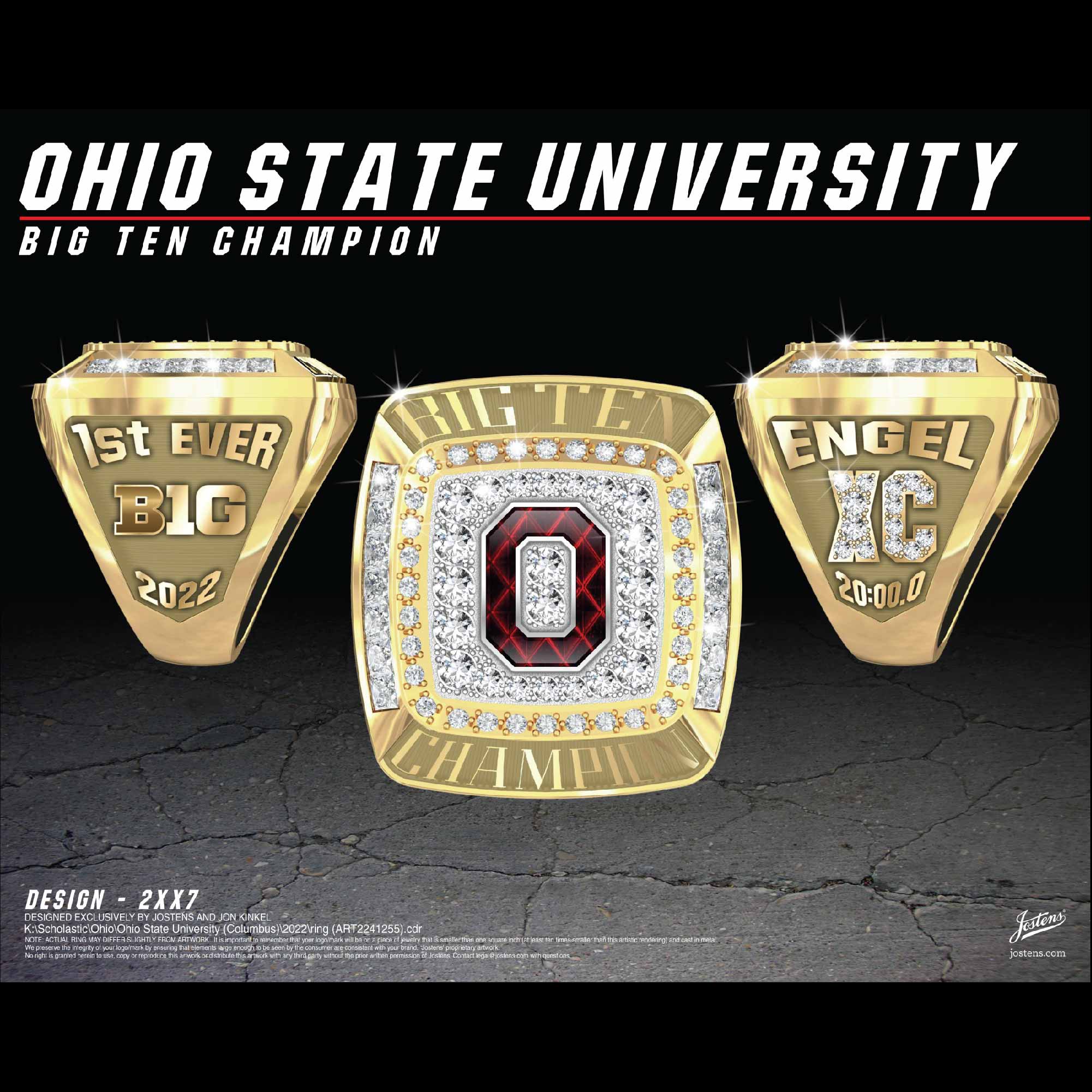 Ohio State University Women's Cross Country 2022 Big Ten Championship Ring
