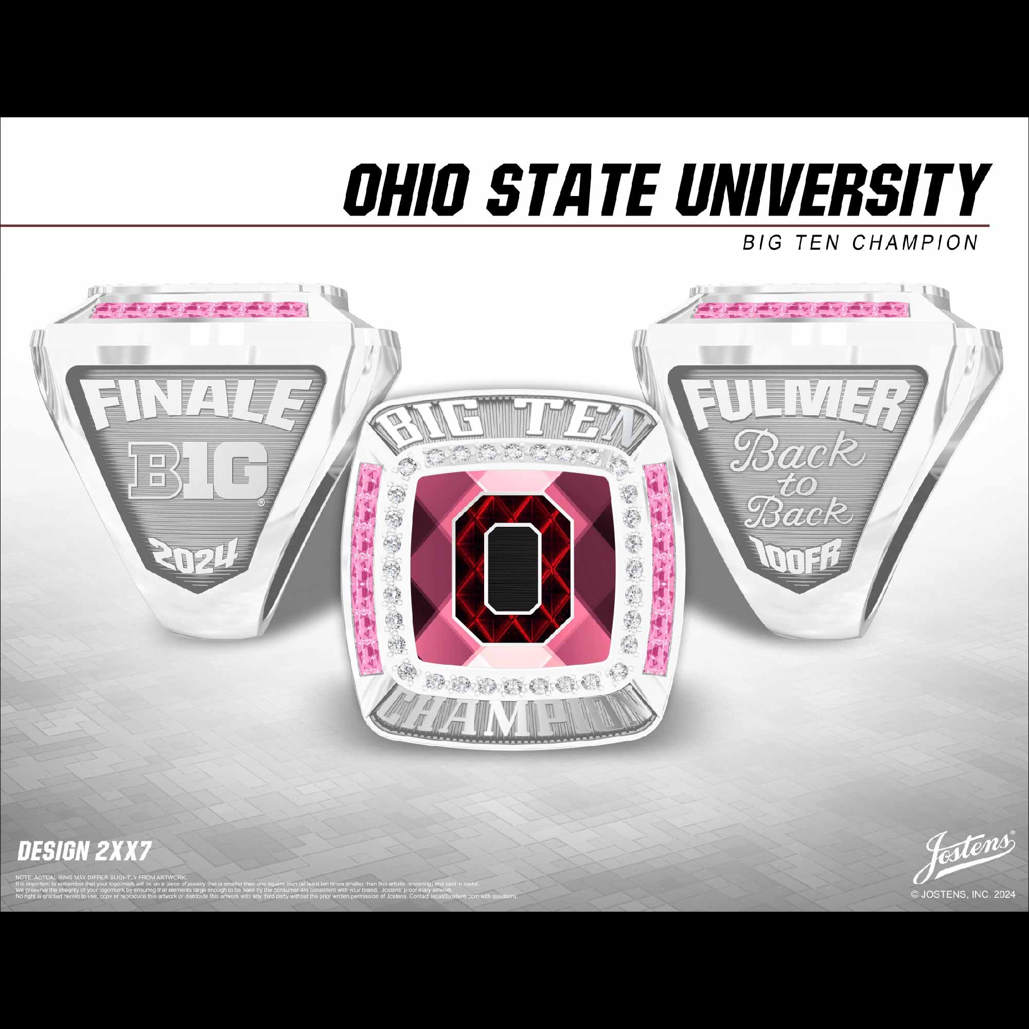 Ohio State University Women's Swimming & Diving 2024 Big Ten Championship Ring