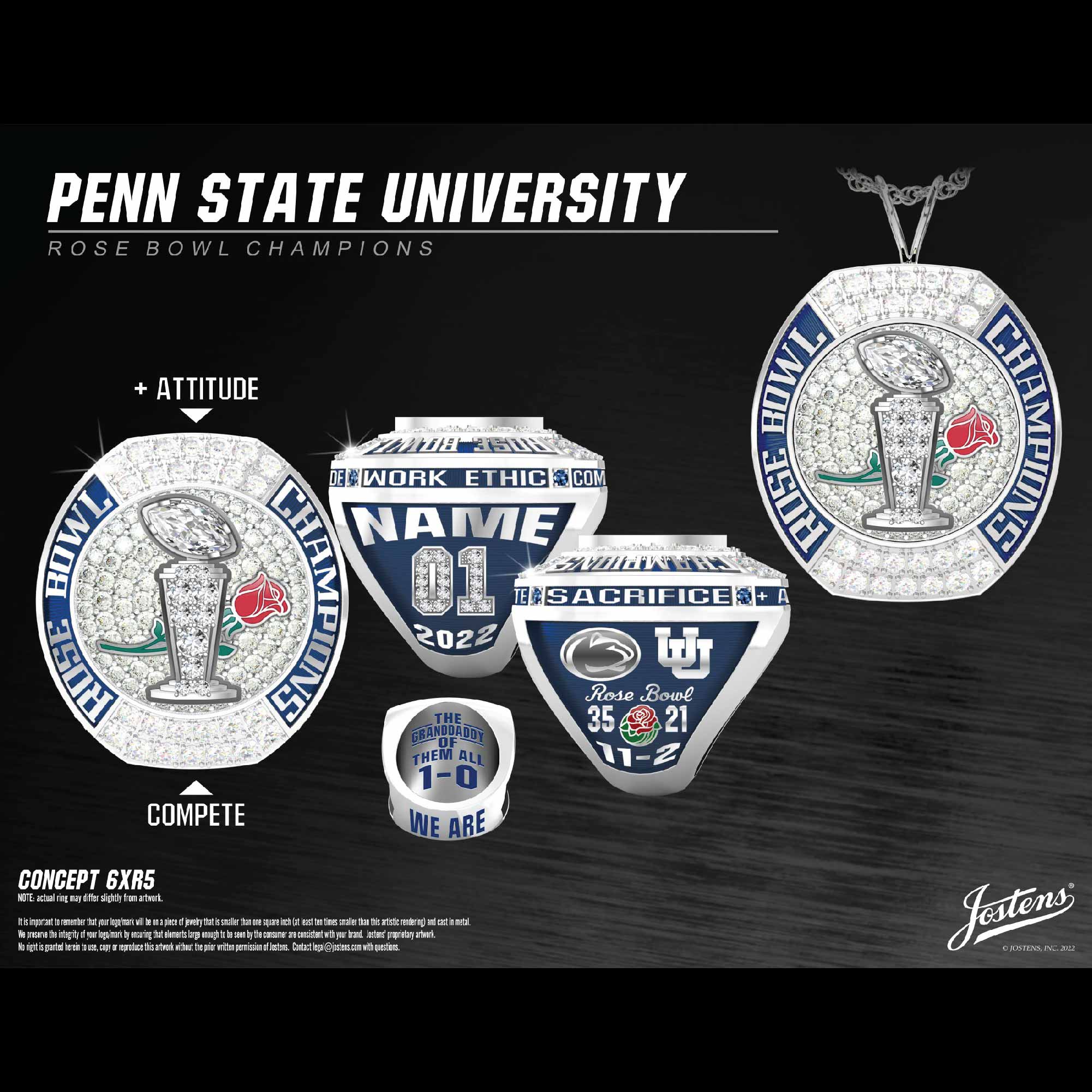Penn State University Football 2022 Rose Bowl Championship Ring