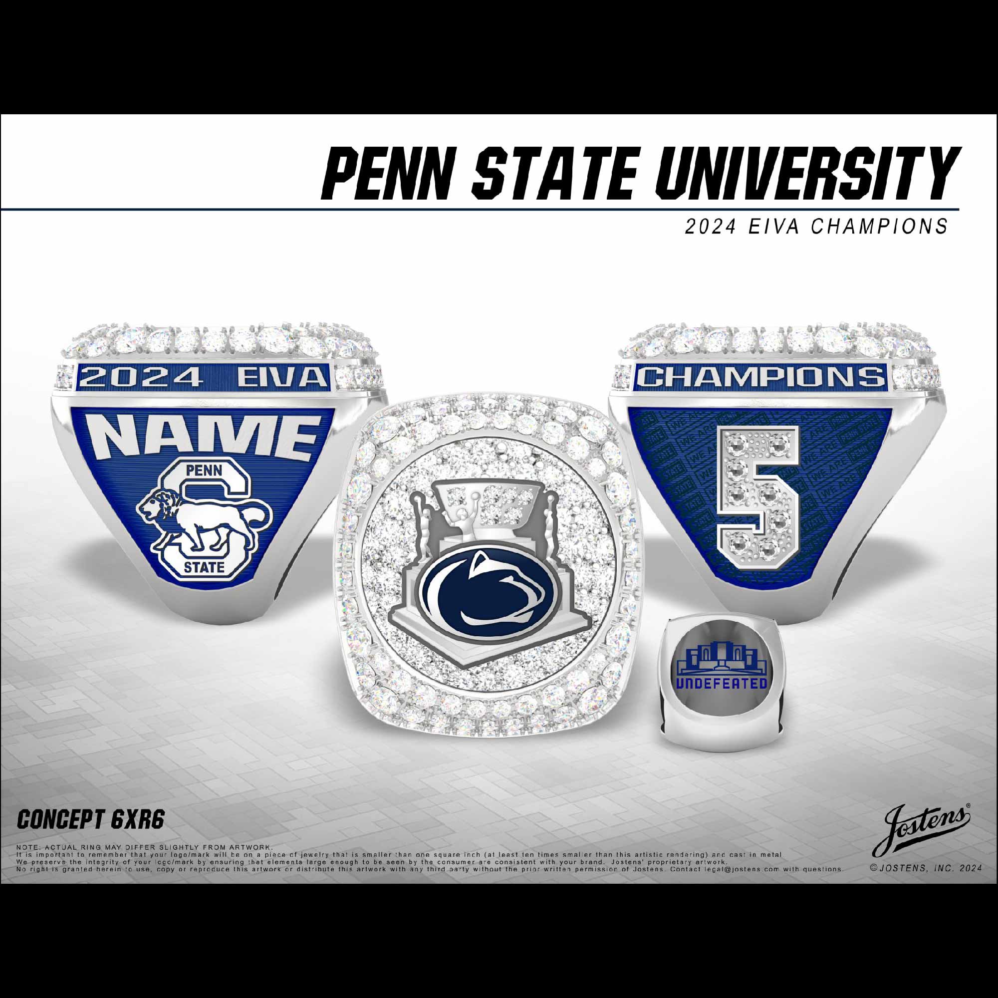 Penn State University Men's Volleyball 2024 EIVA Championship Ring