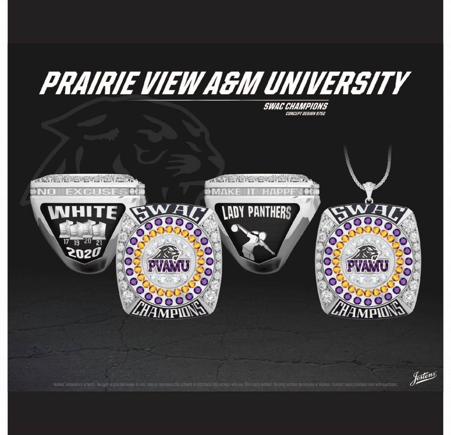 Prairie View A&M University Women's Bowling 2020 SWAC Championship Ring