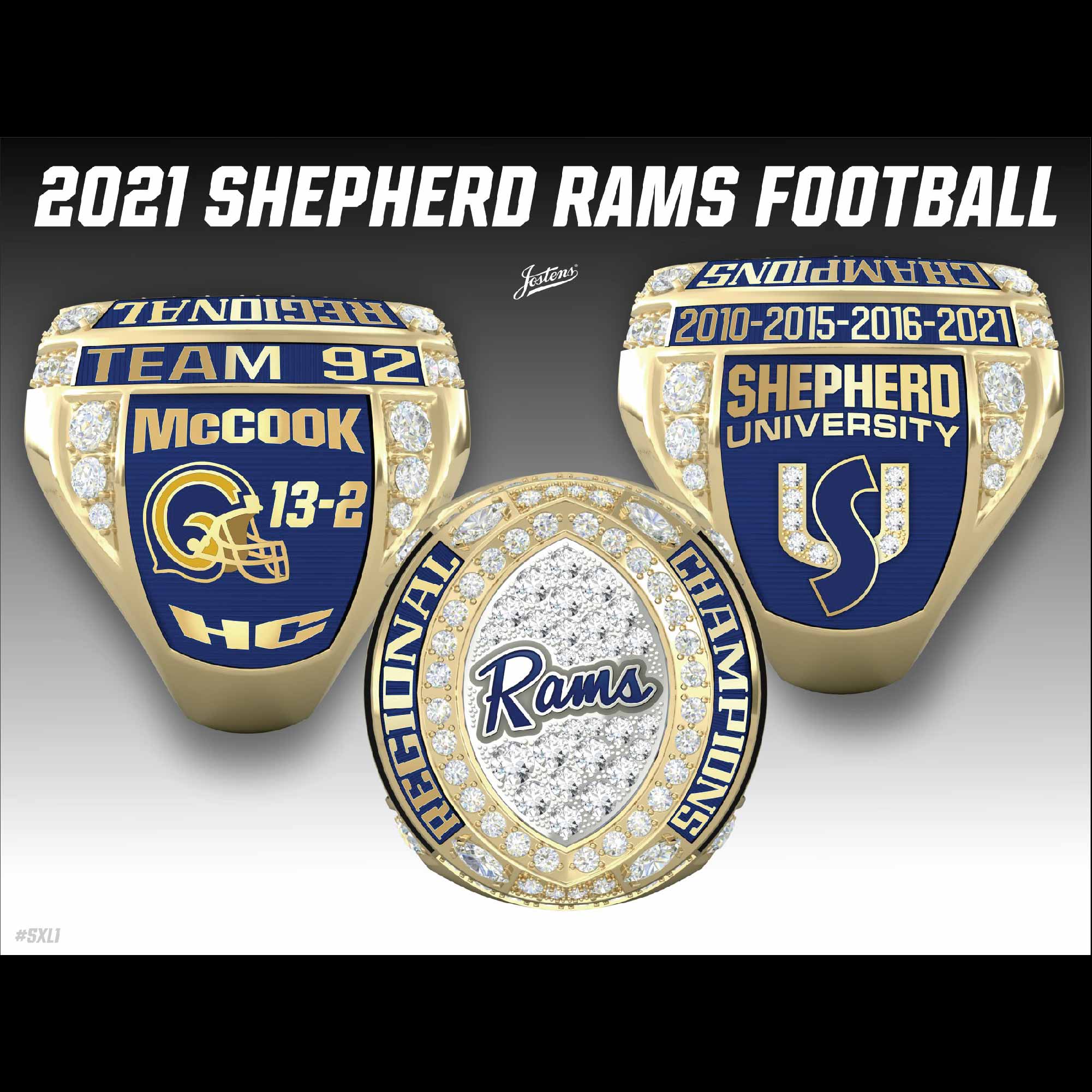 Shepherd University Men's Football 2021 Regional Championship Ring