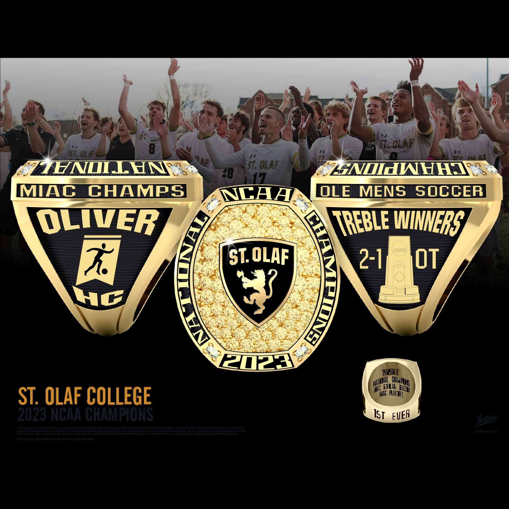 St. Olaf College Men's Soccer 2023 National Championship Ring