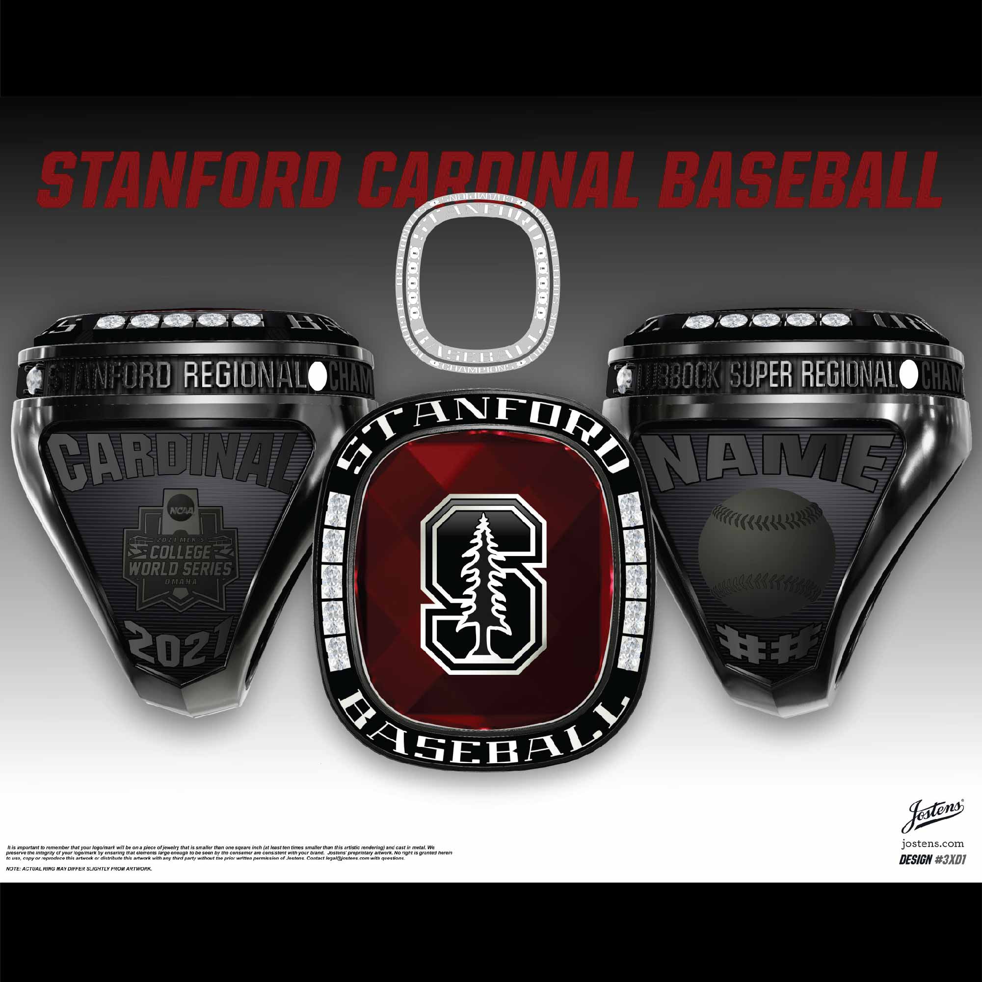 Stanford University Men's Baseball 2021 Regional Championship Ring