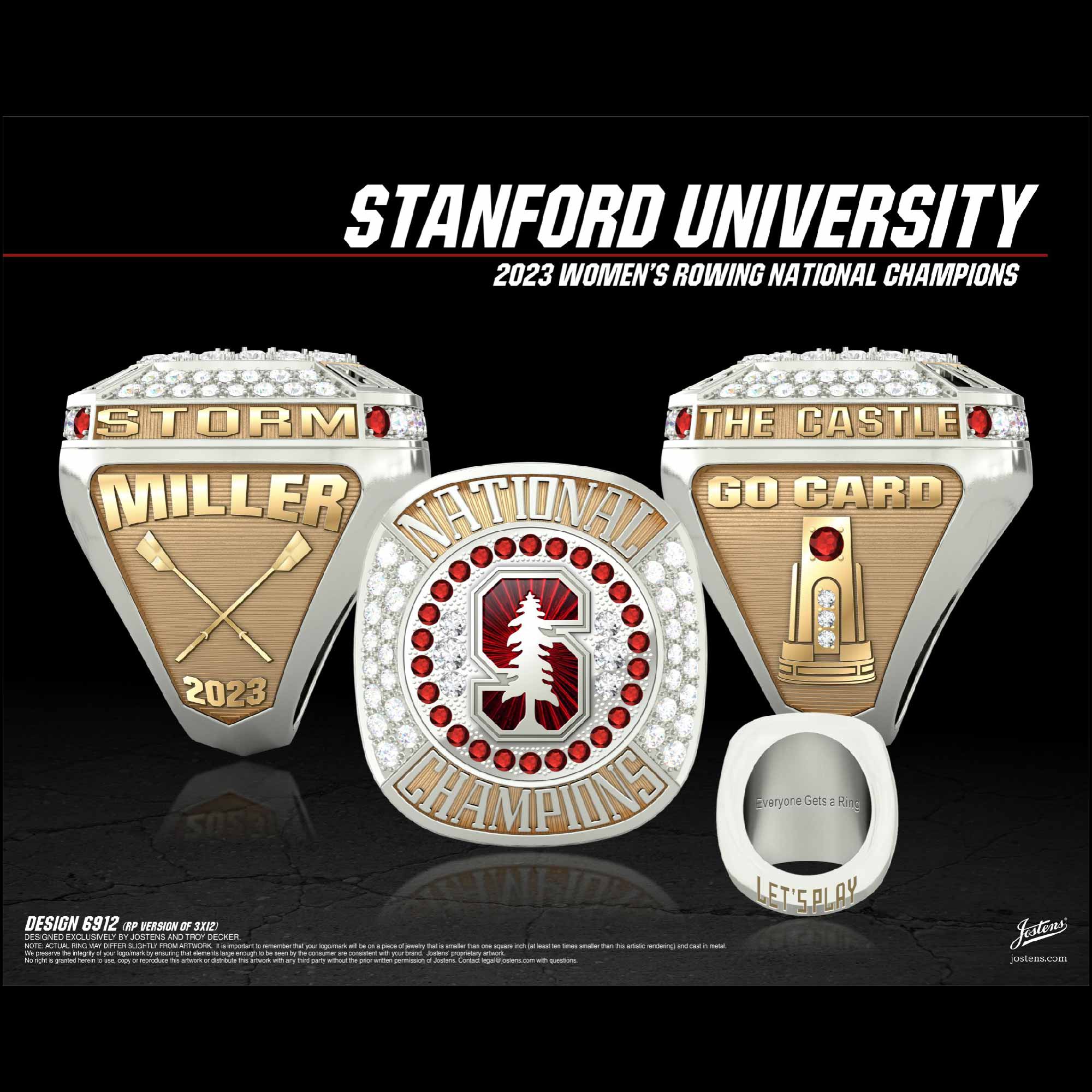 Stanford University Women's Rowing 2023 National Championship Ring