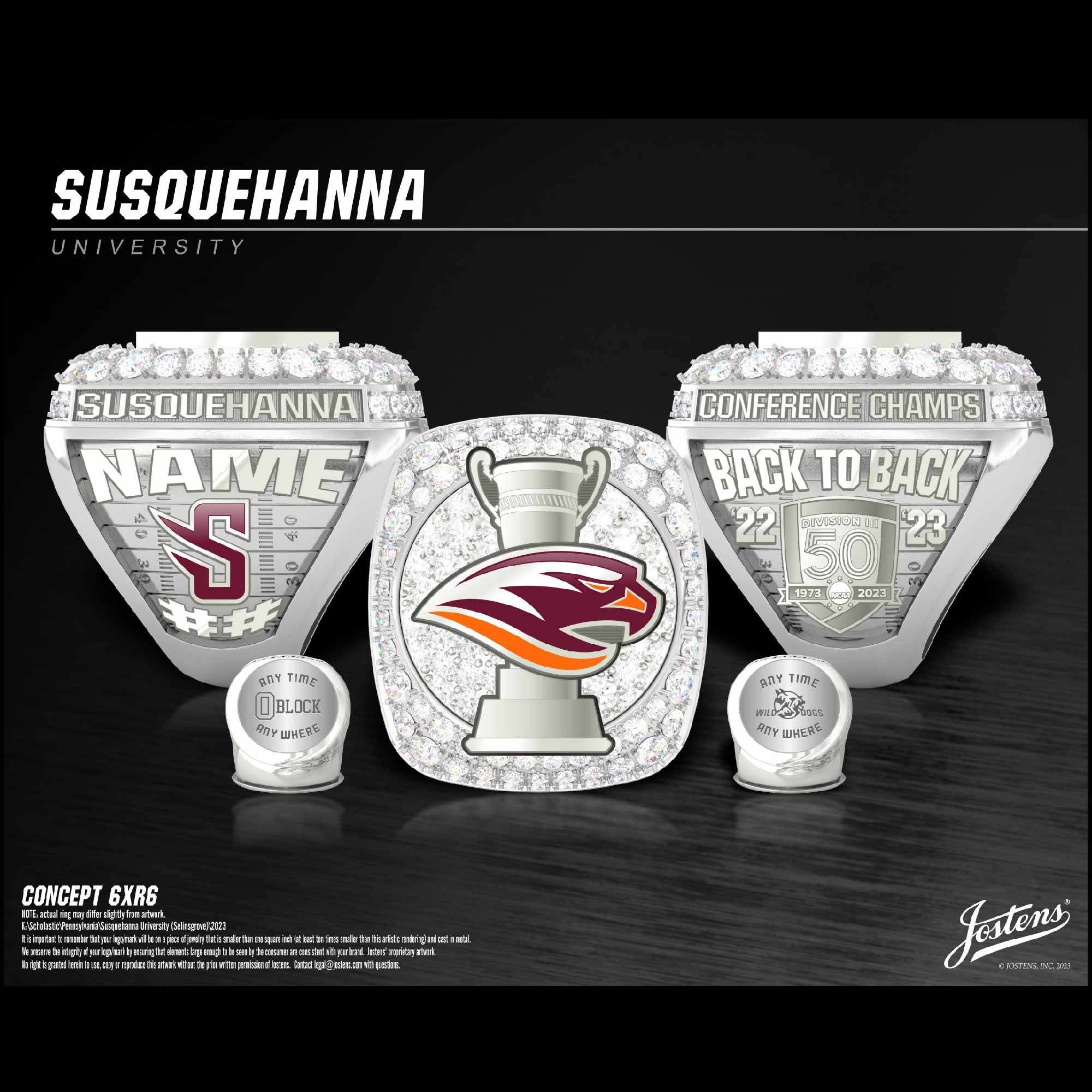 Susquehanna University Men's Football 2023 Conference Championship Ring