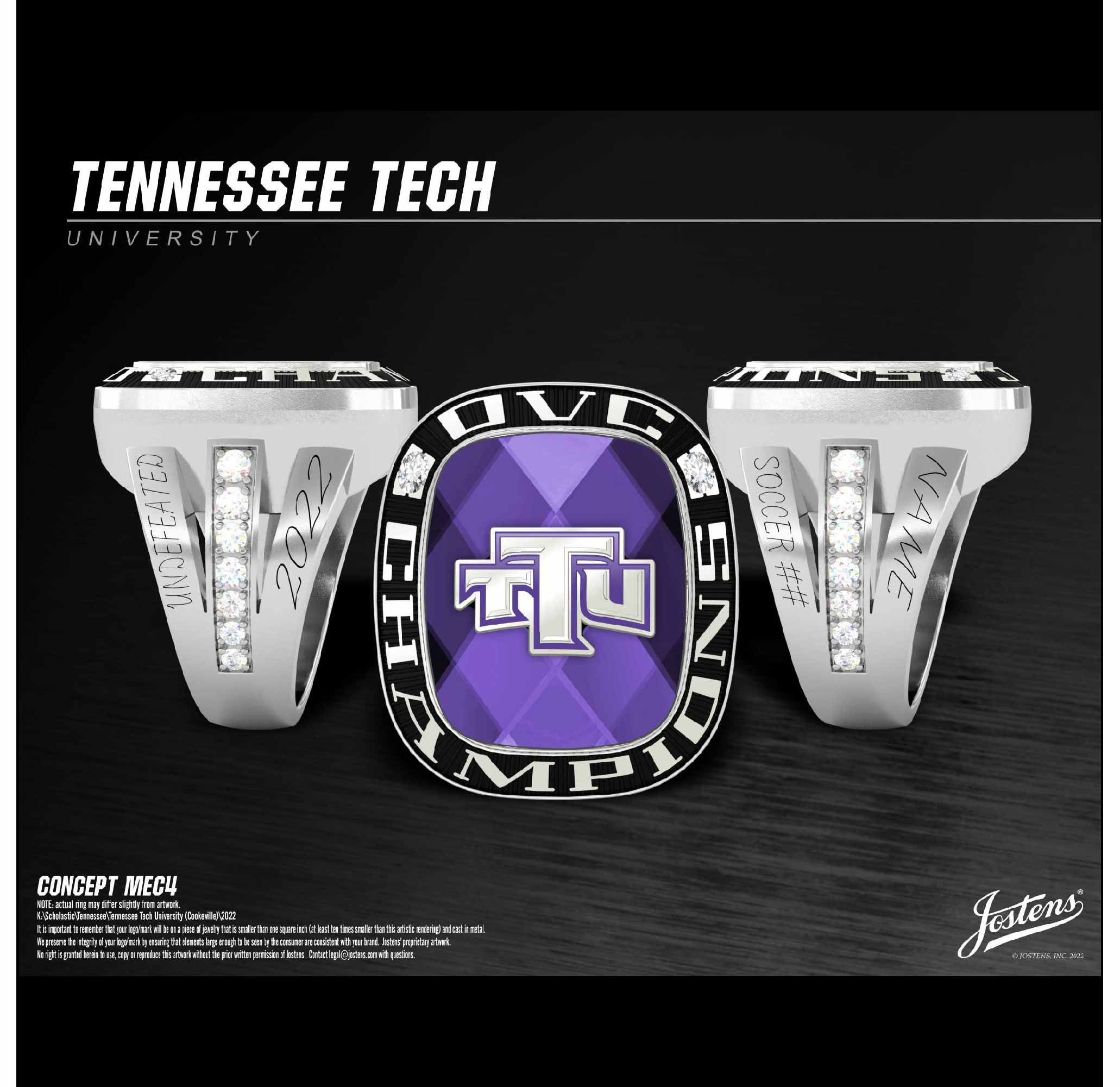 Tennessee Tech University Women's Soccer 2022 OVC Championship Ring