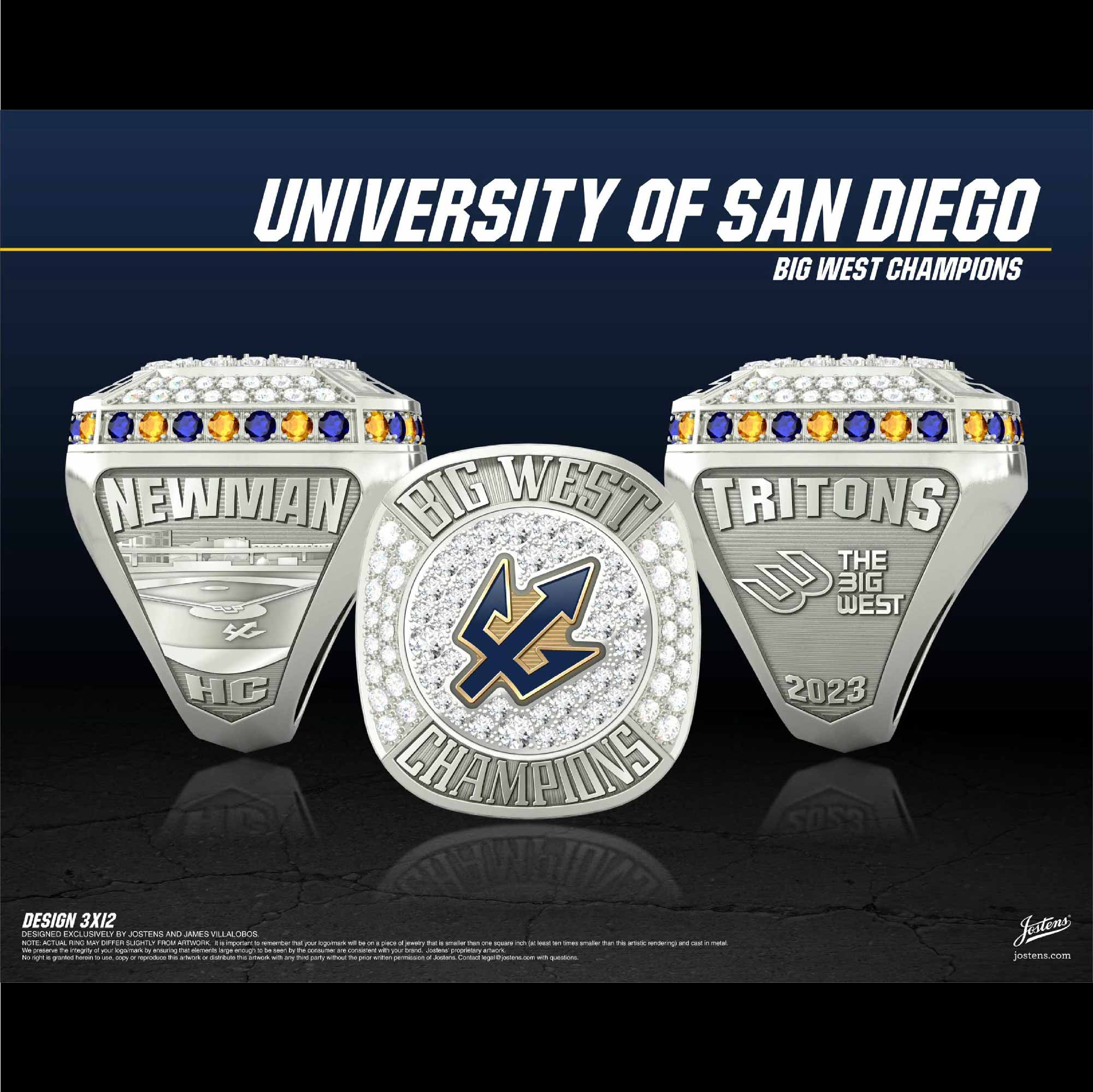 UC San Diego Men's Baseball 2023 Big West Championship Ring