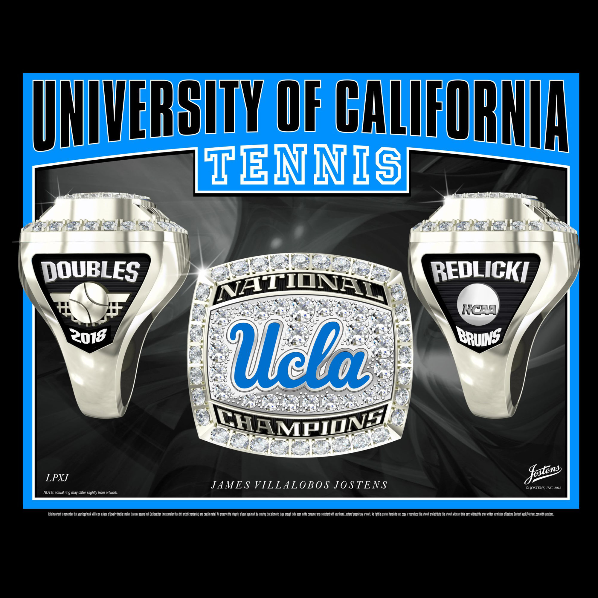 UCLA Men's Tennis 2018 National Championship Ring