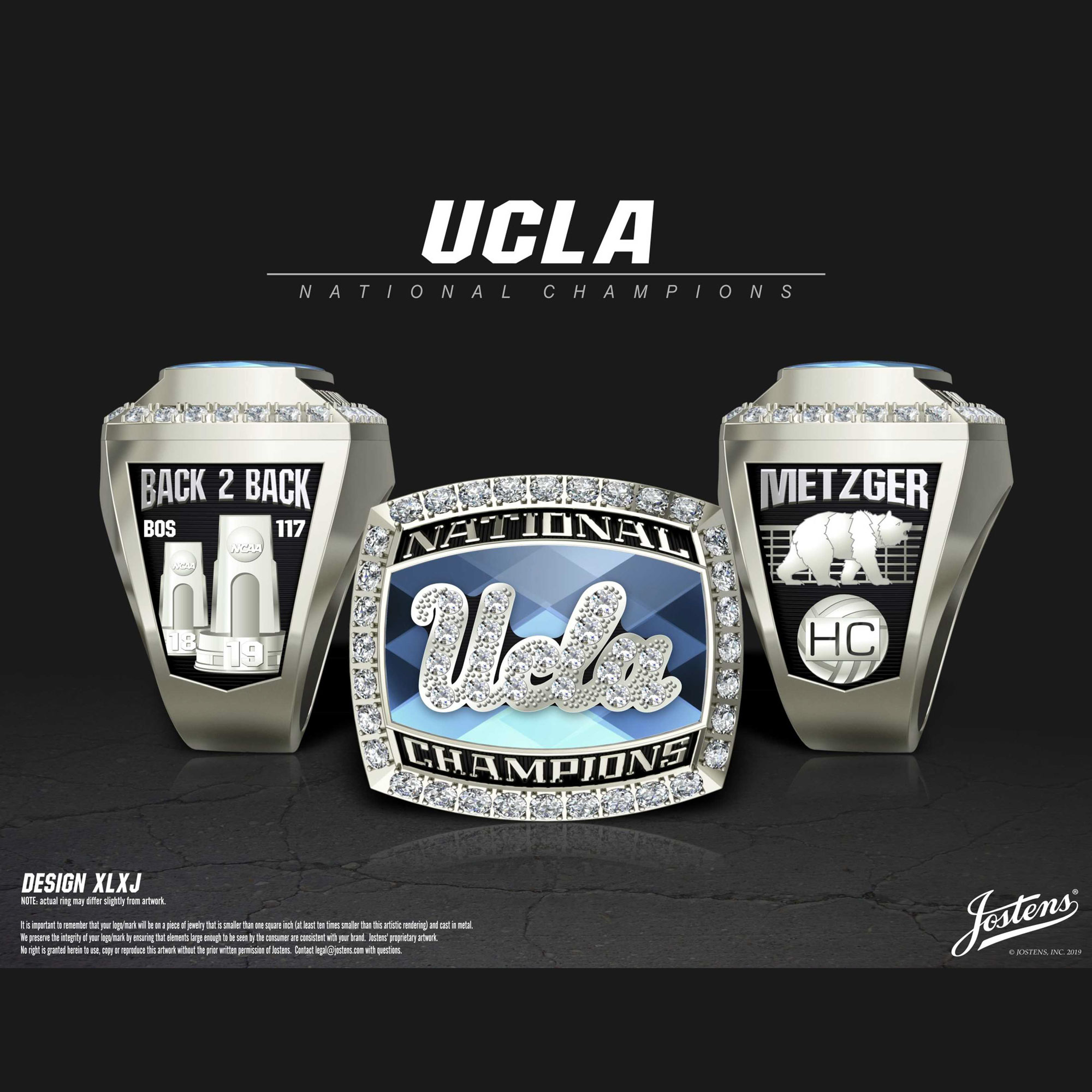 UCLA Women's Beach Volleyball 2019 National Championship Ring