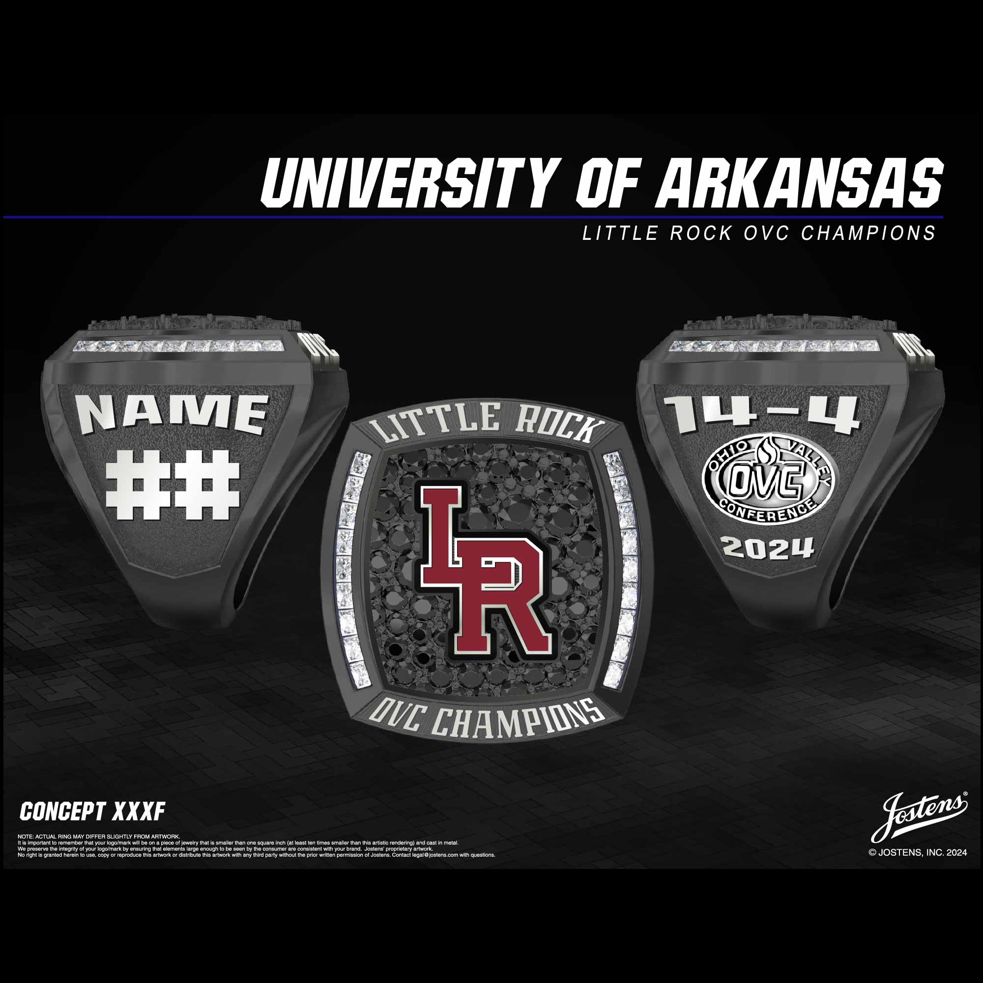 University of Arkansas Little Rock Men's Baseball 2024 OVC Championship Ring