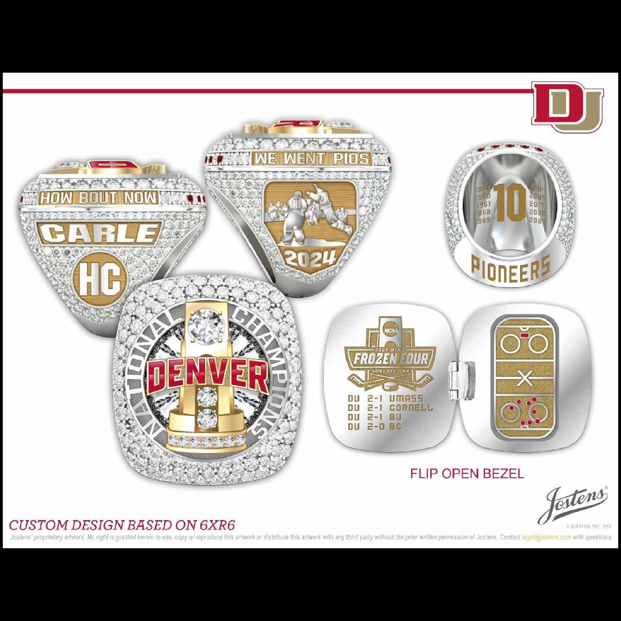 University of Denver Men's Hockey 2024 National Championship Ring
