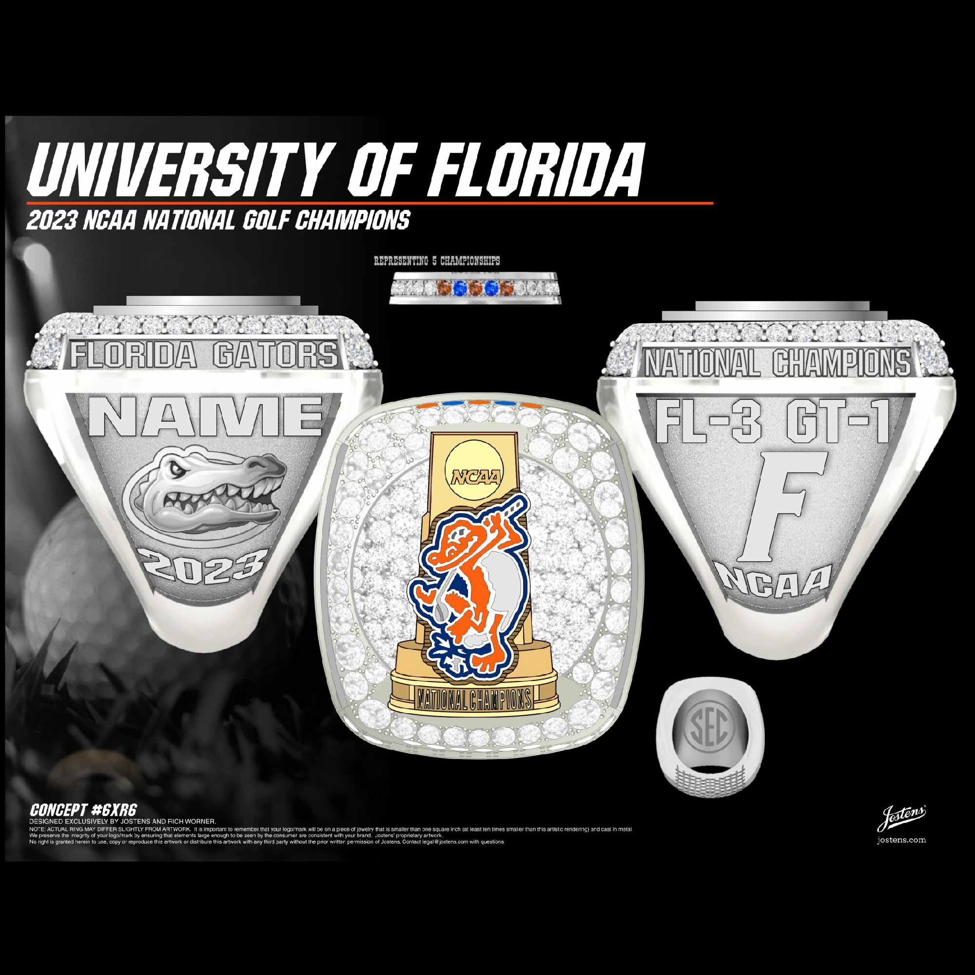 University of Florida Men's Golf 2023 National Championship Ring