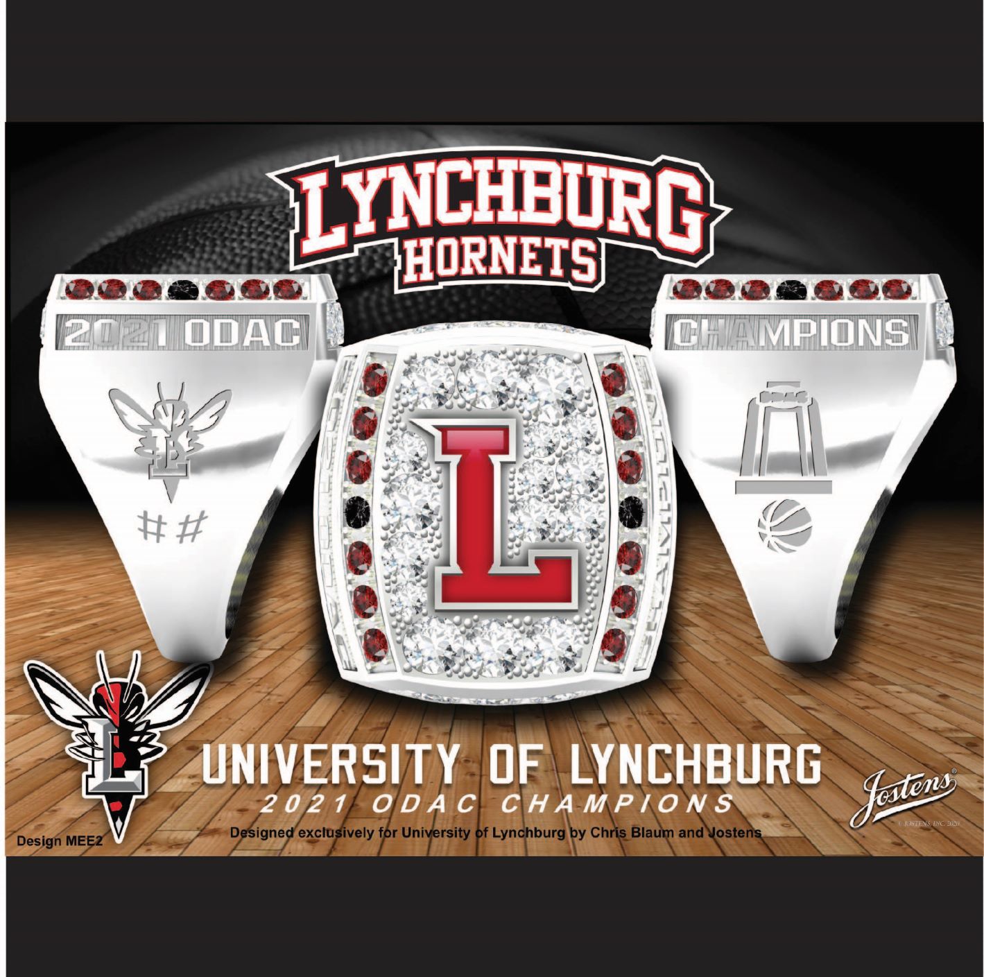 University of Lynchburg Women's Basketball 2021 ODAC Championship Ring