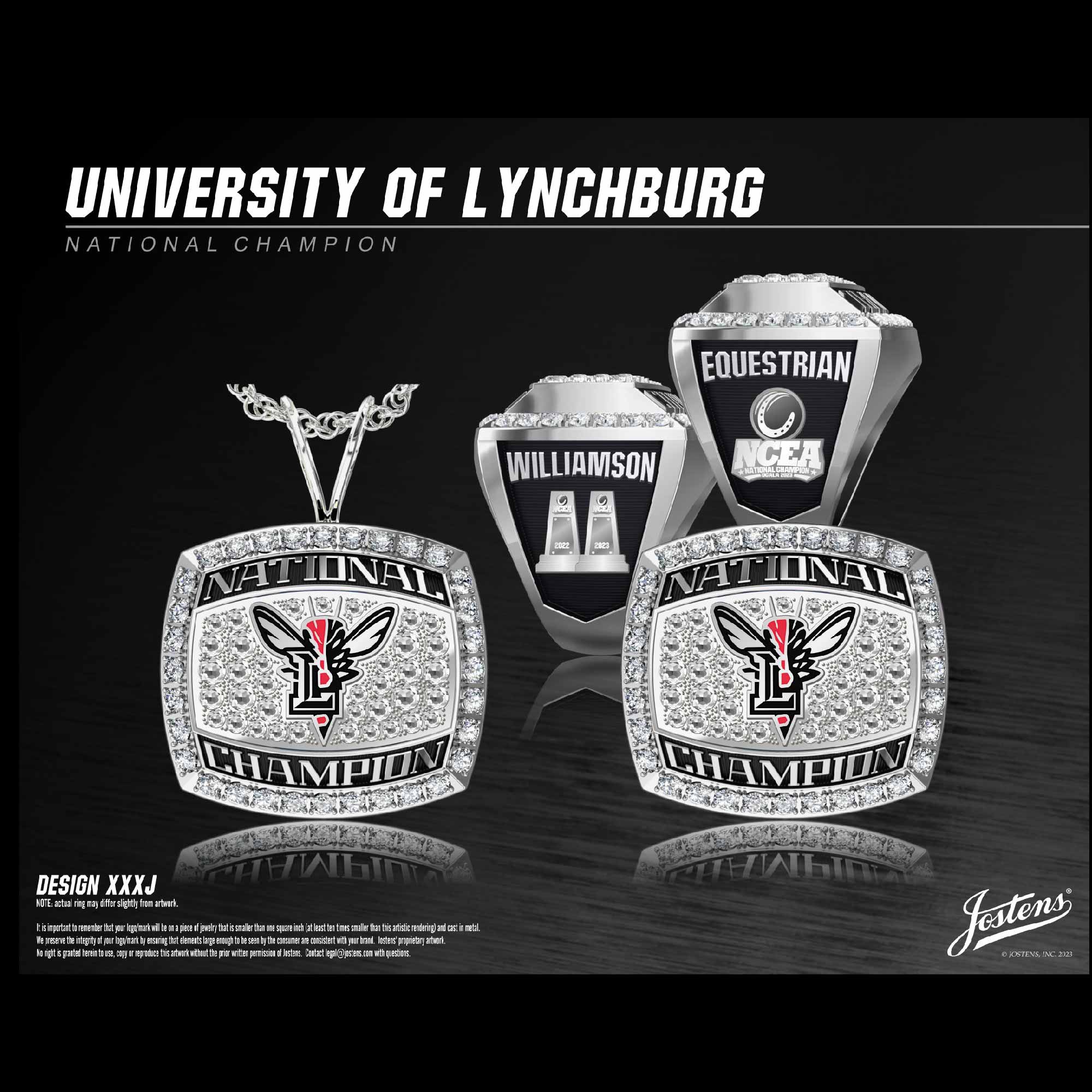 University of Lynchburg Women's Equestrian 2023 National Championship Ring