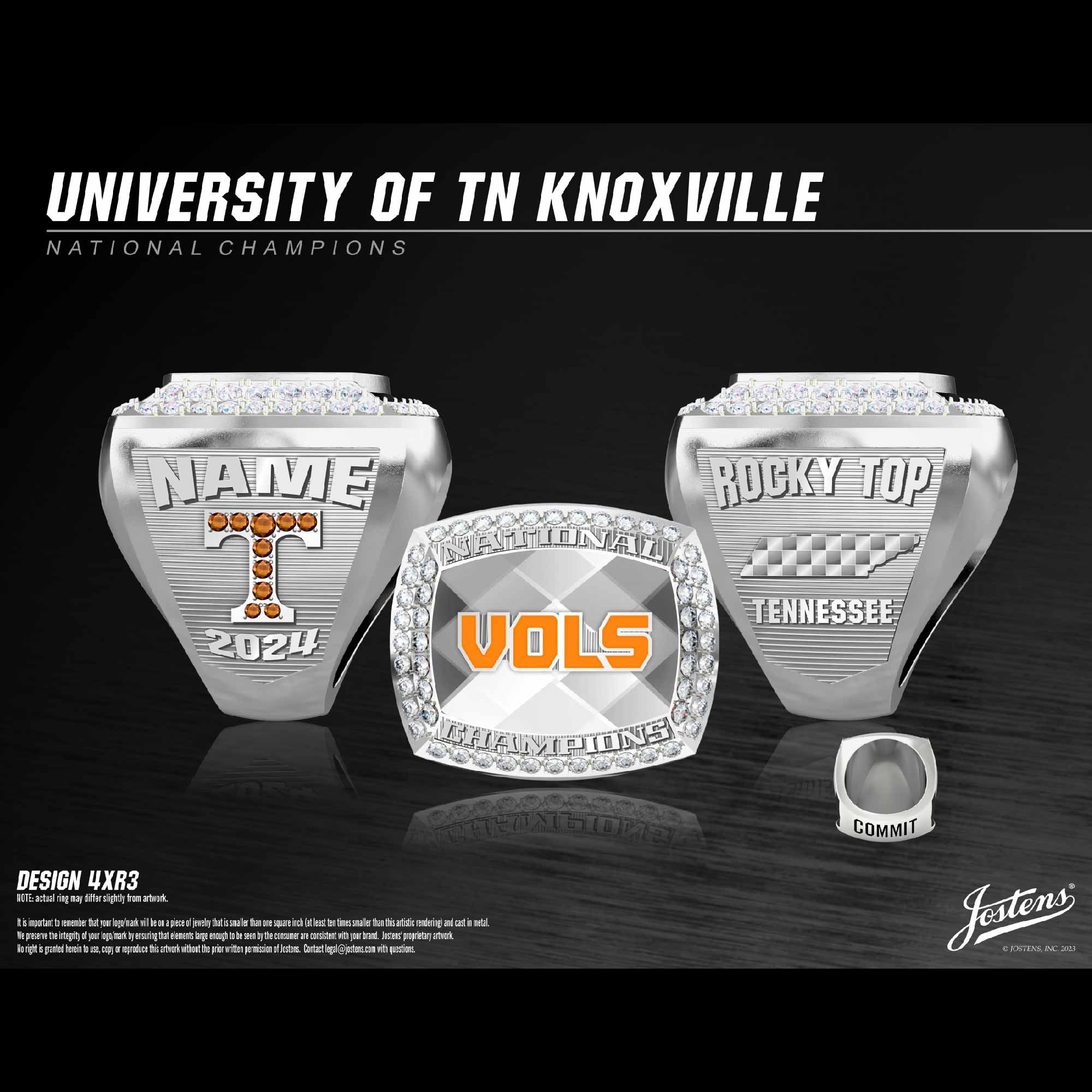 University of Tennessee Women's Cheer 2024 National Championship Ring