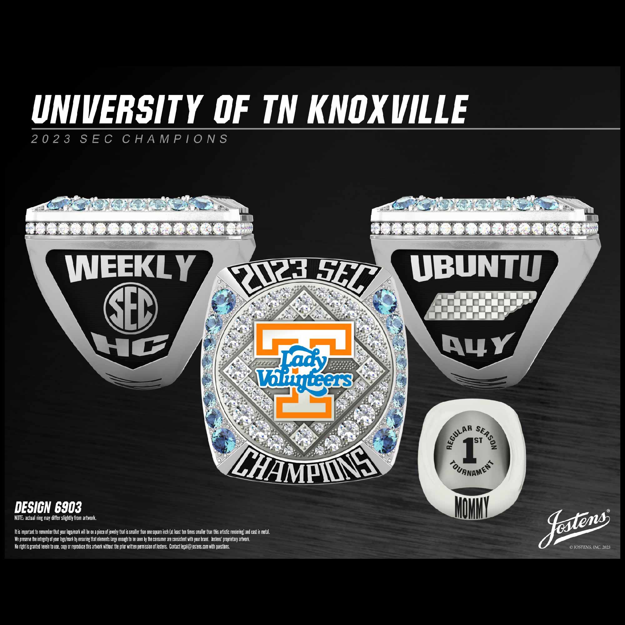 University of Tennessee Women's Softball 2023 SEC Championship Ring