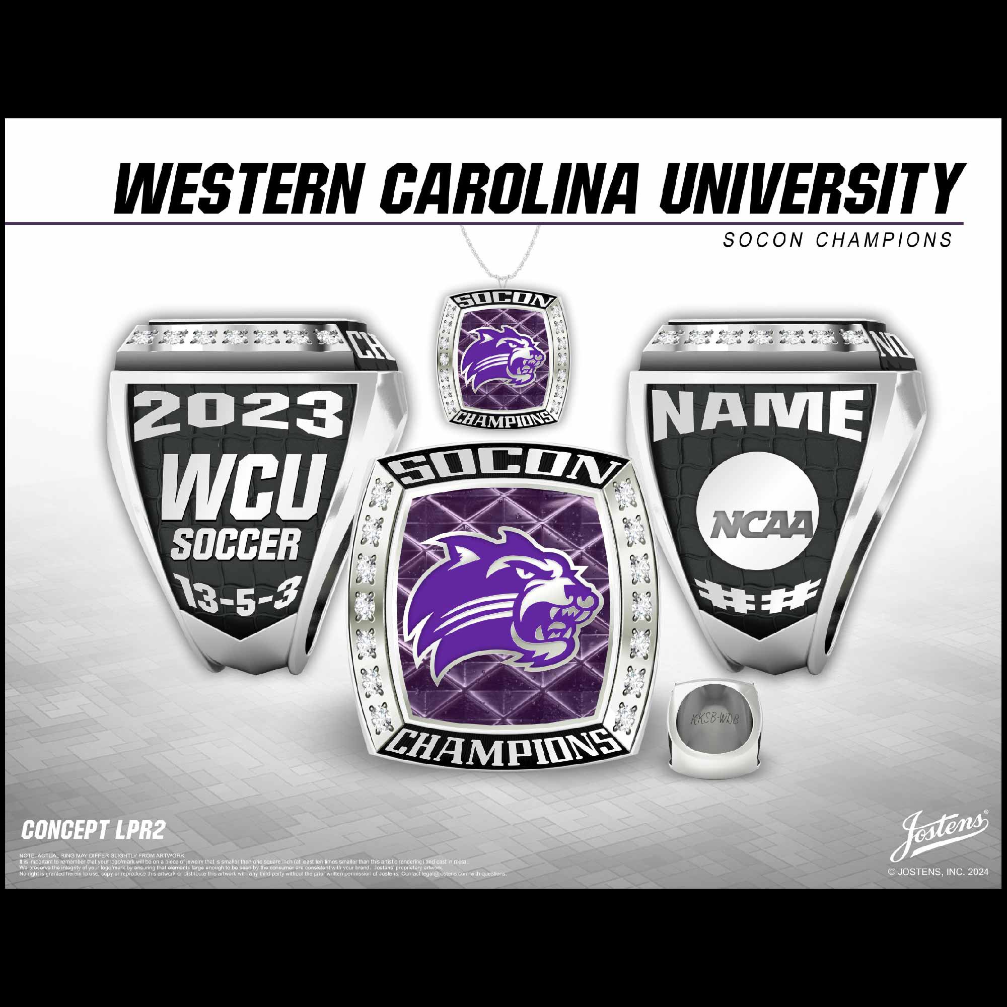 Western Carolina University Women's Soccer 2023 SoCon Championship Ring