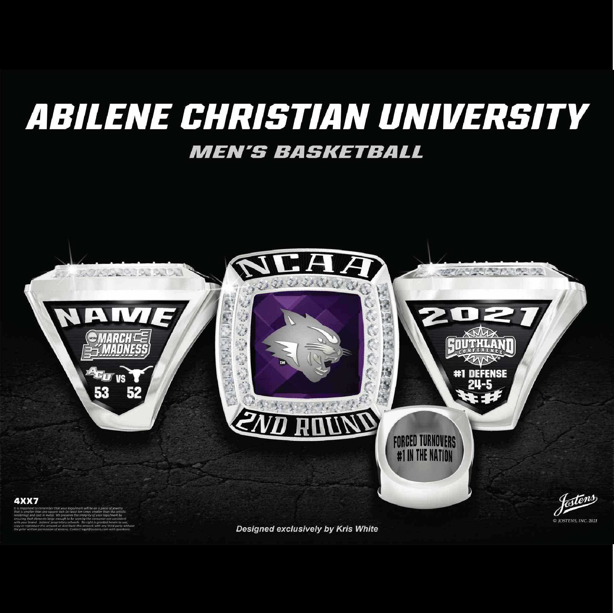 Abilene Christian University Men's Basketball 2021 NCAA Championship Ring
