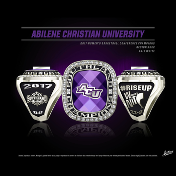 Abilene Christian University Women's Basketball 2017 Southland Championship Ring