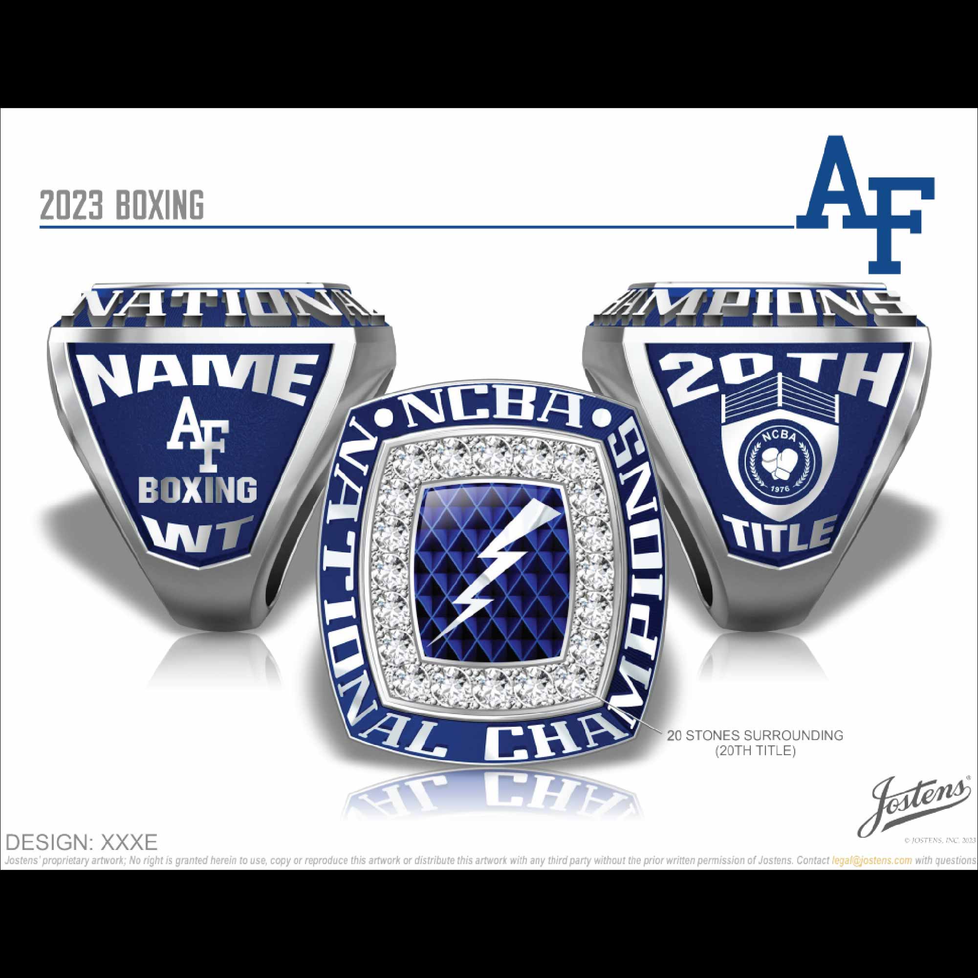 U.S. Air Force Academy Men's Boxing 2023 National Championship Ring