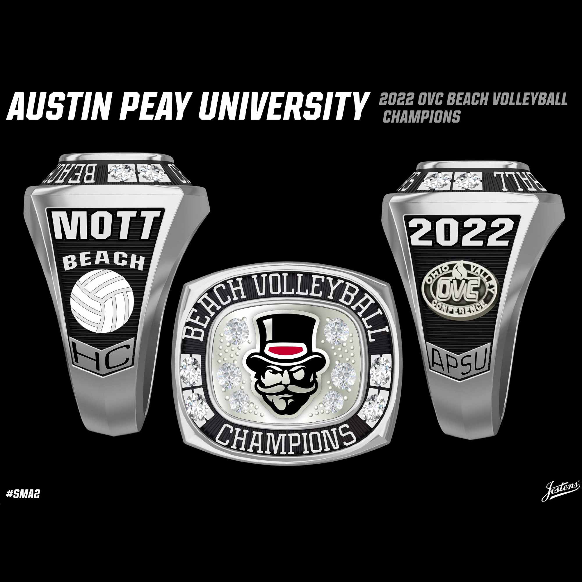 Austin Peay State University Women'S Beach Volleyball 2022 Ovc Championship Ring